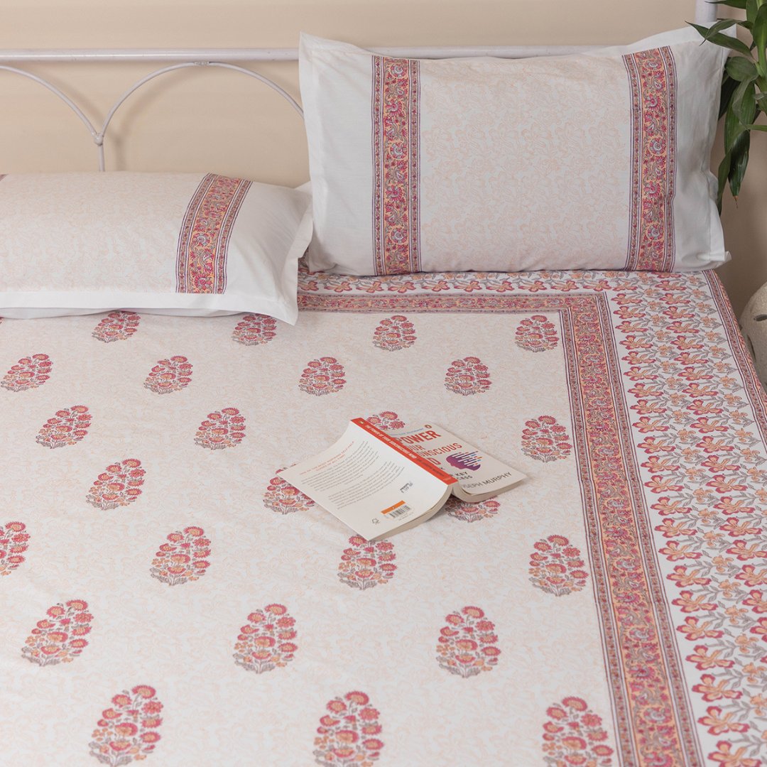Designer Hand Block Printed Bedsheet