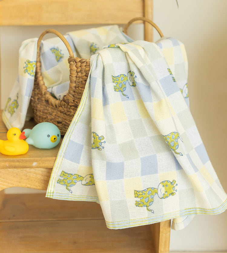 hand block printed baby towel