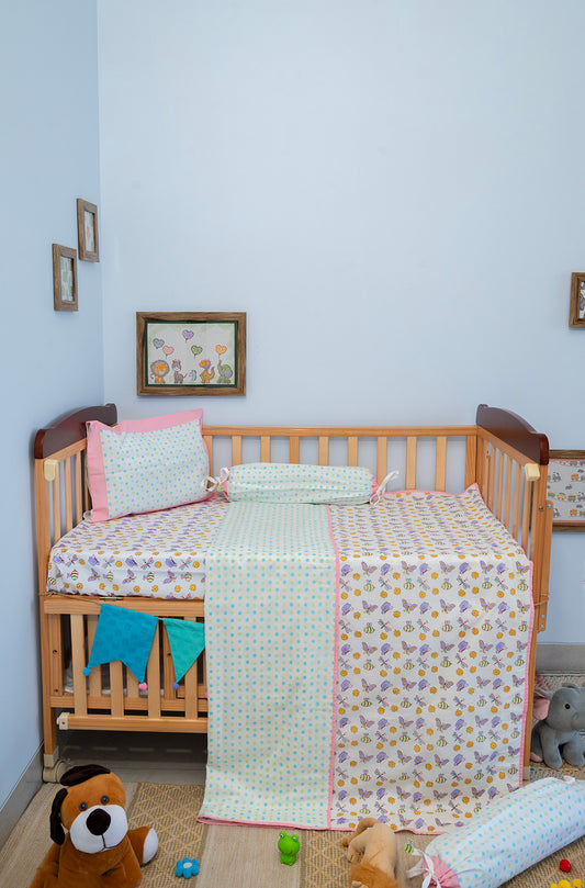 Lilac Butterfly Reversible Infant Dohar