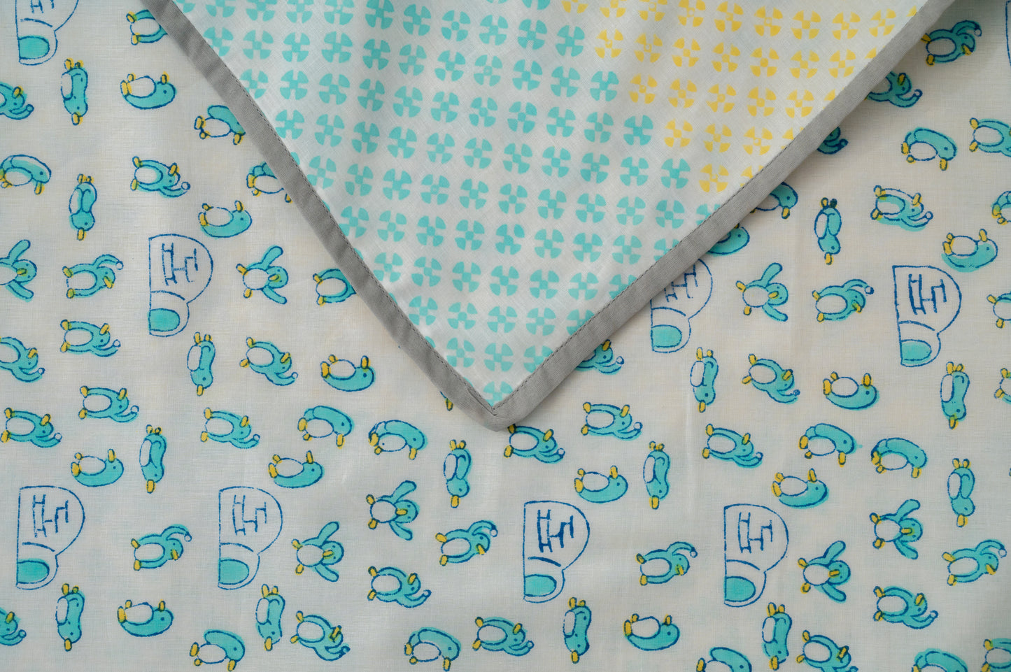 Blue Penguin Reversible Infant Dohar