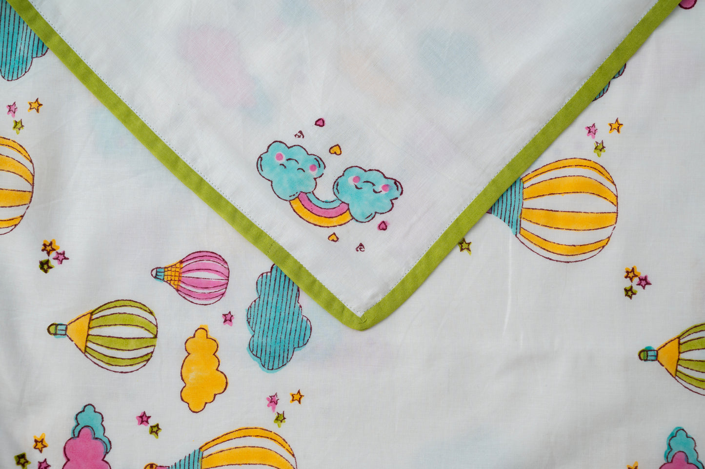 Yellow Hot Air Balloon Reversible Infant Dohar