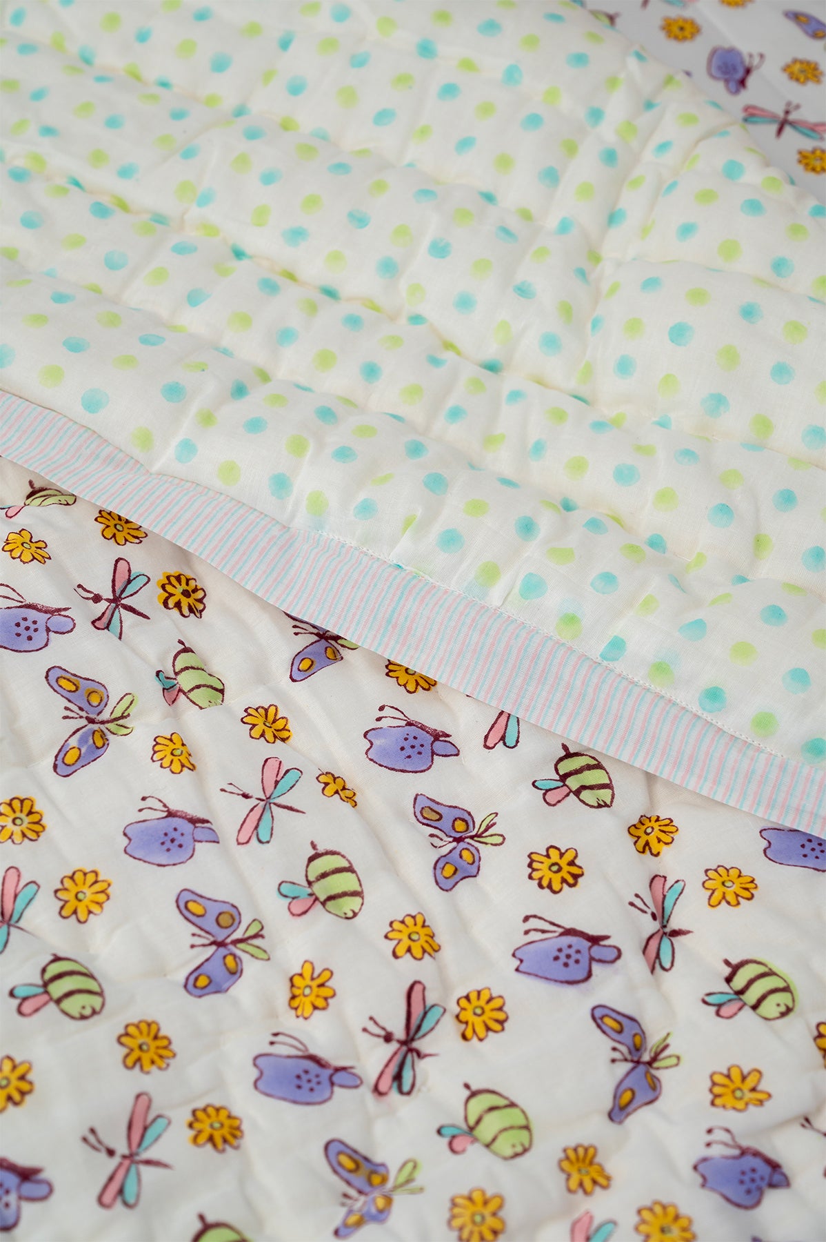 Lilac Butterfly Baby Bedding Cot Set
