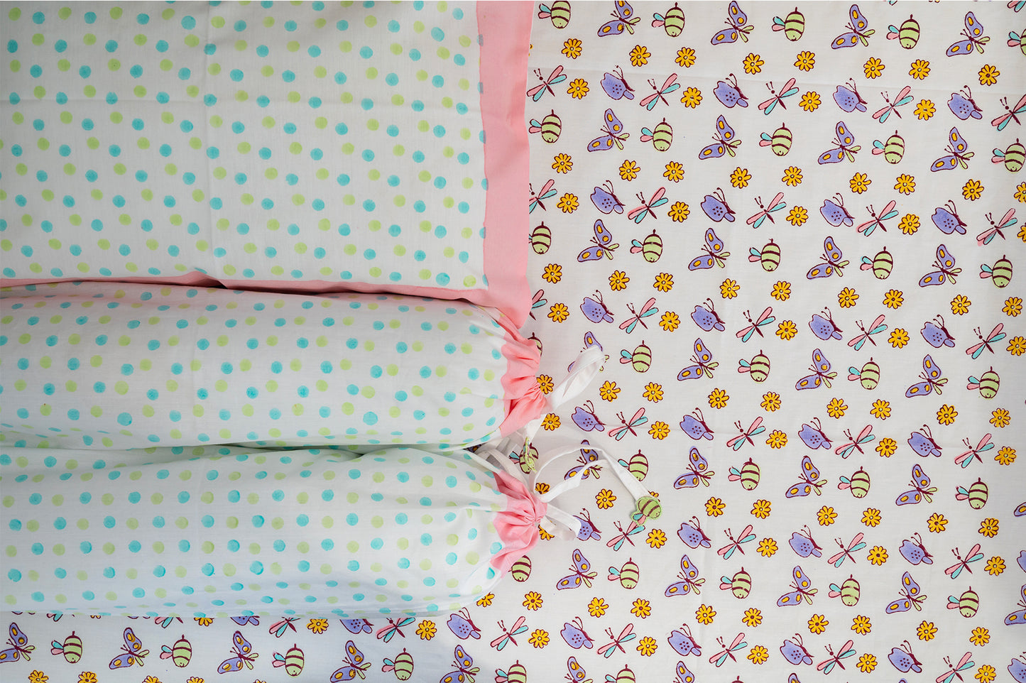 Lilac Butterfly Baby Bedding Cot Set