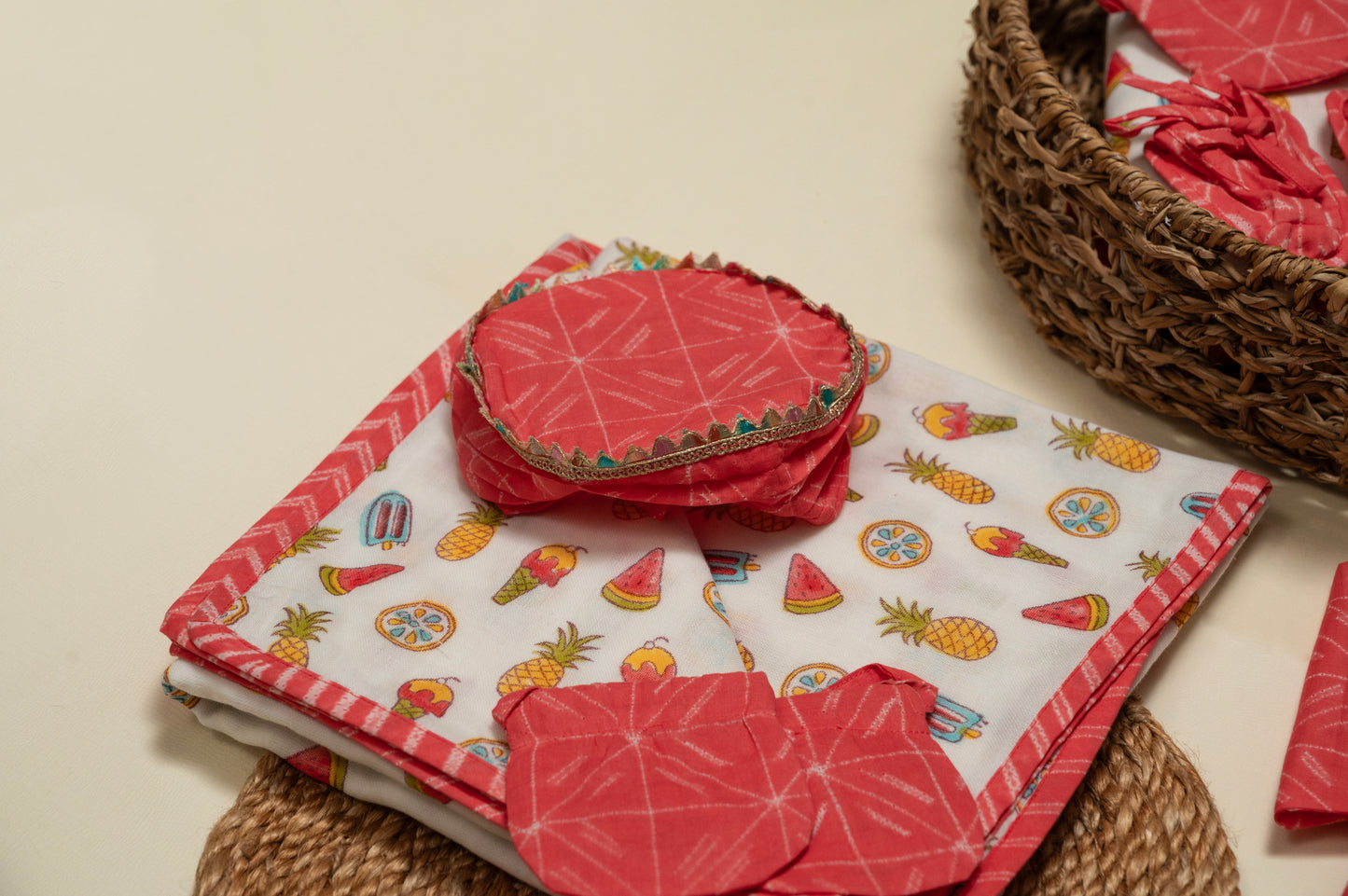 Newborn Pink Shibori Jamna Set for Boy