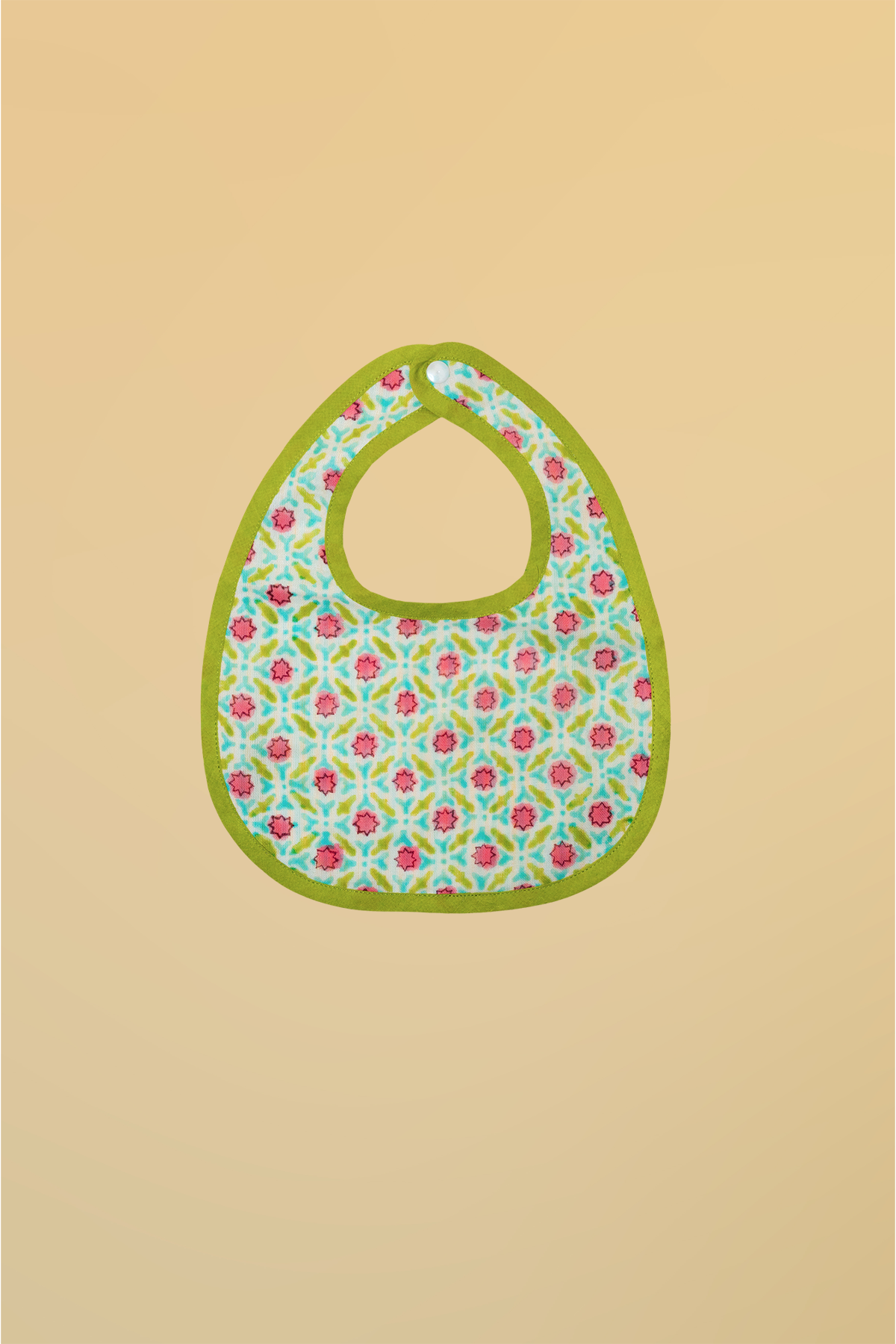 Blue & Pink Star Cotton Reversible Bib - Pack of 2