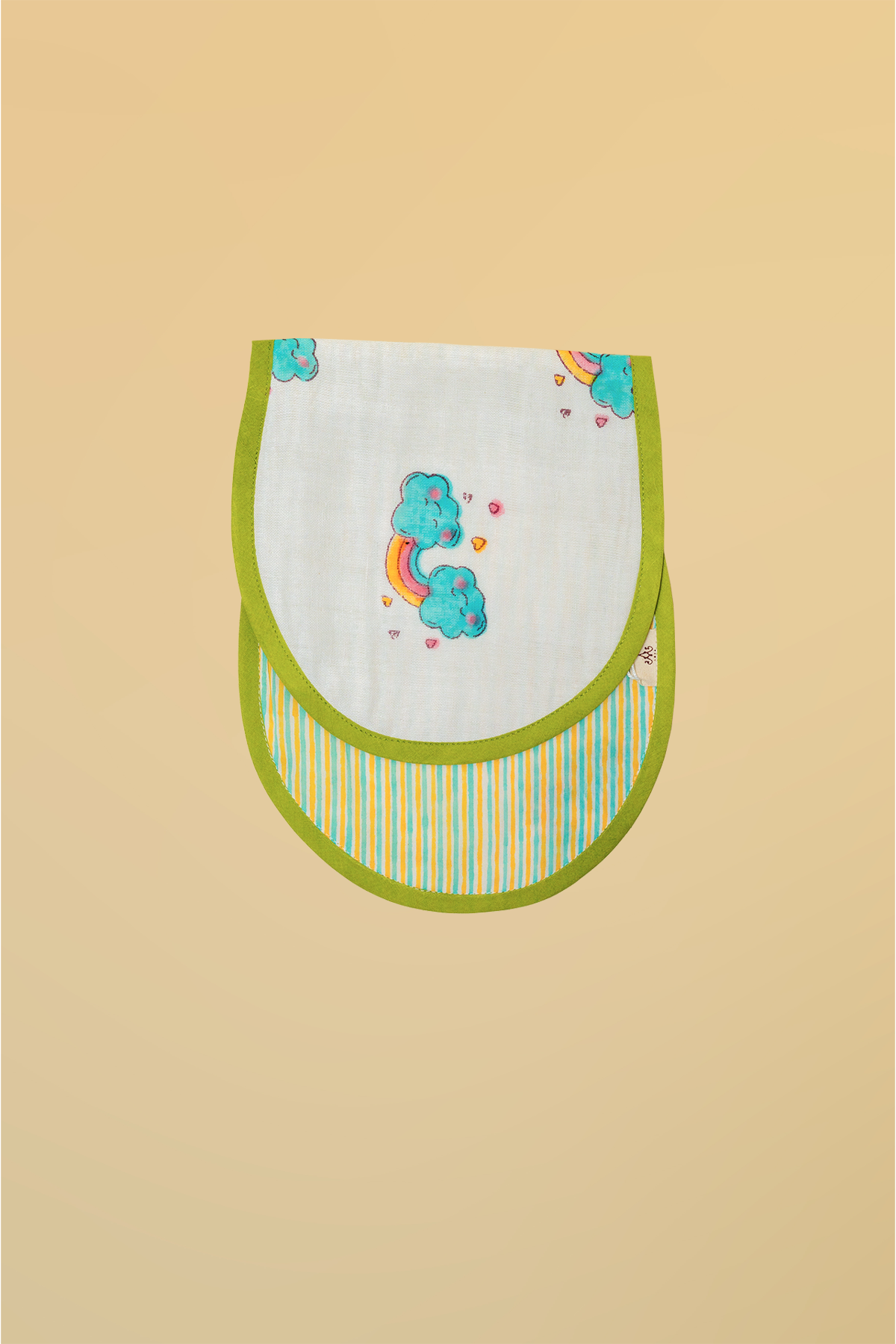 Blue Clouds Cotton Reversible Burp Cloth- Pack of 2