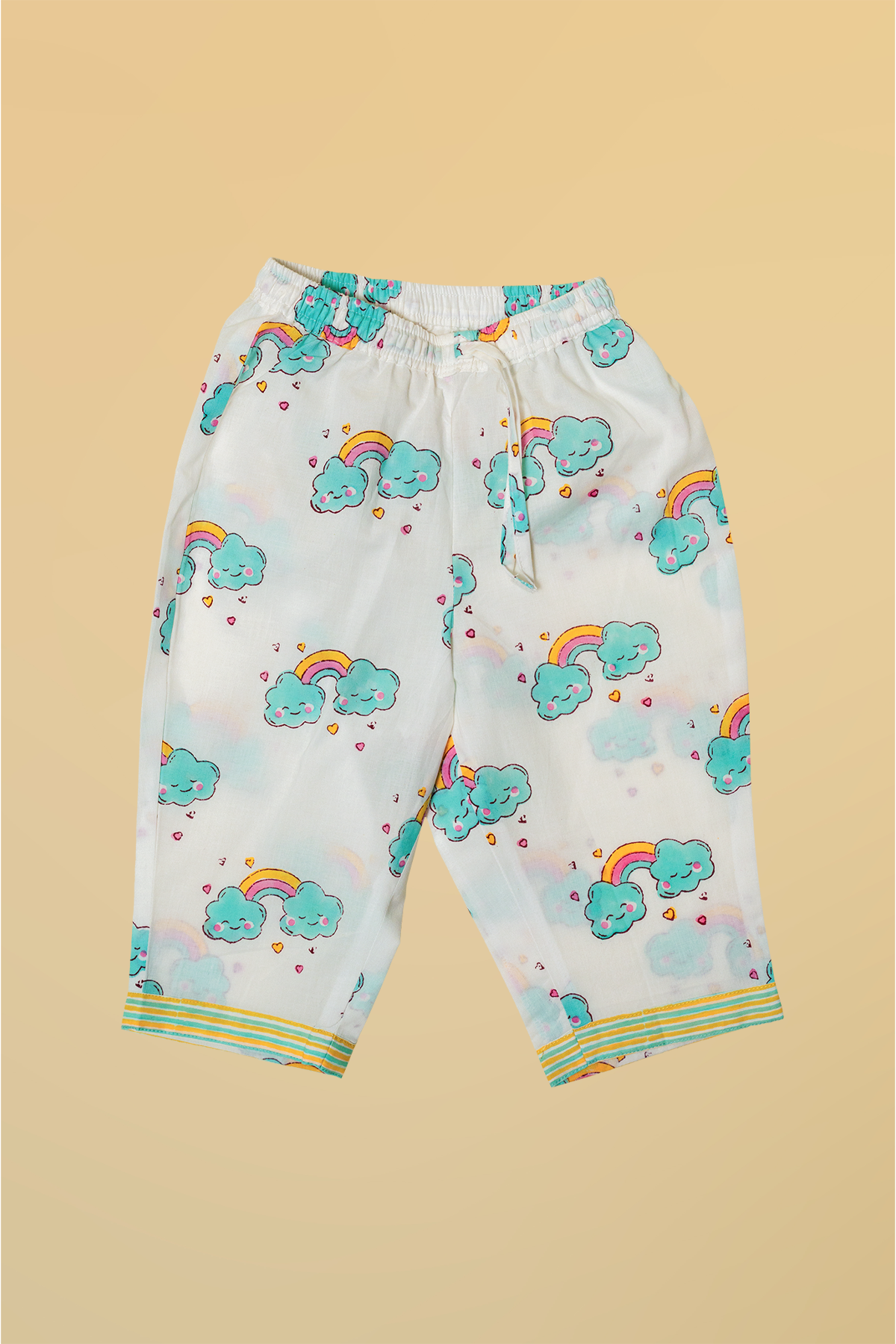 Blue & Pink Clouds Kids Night Suit