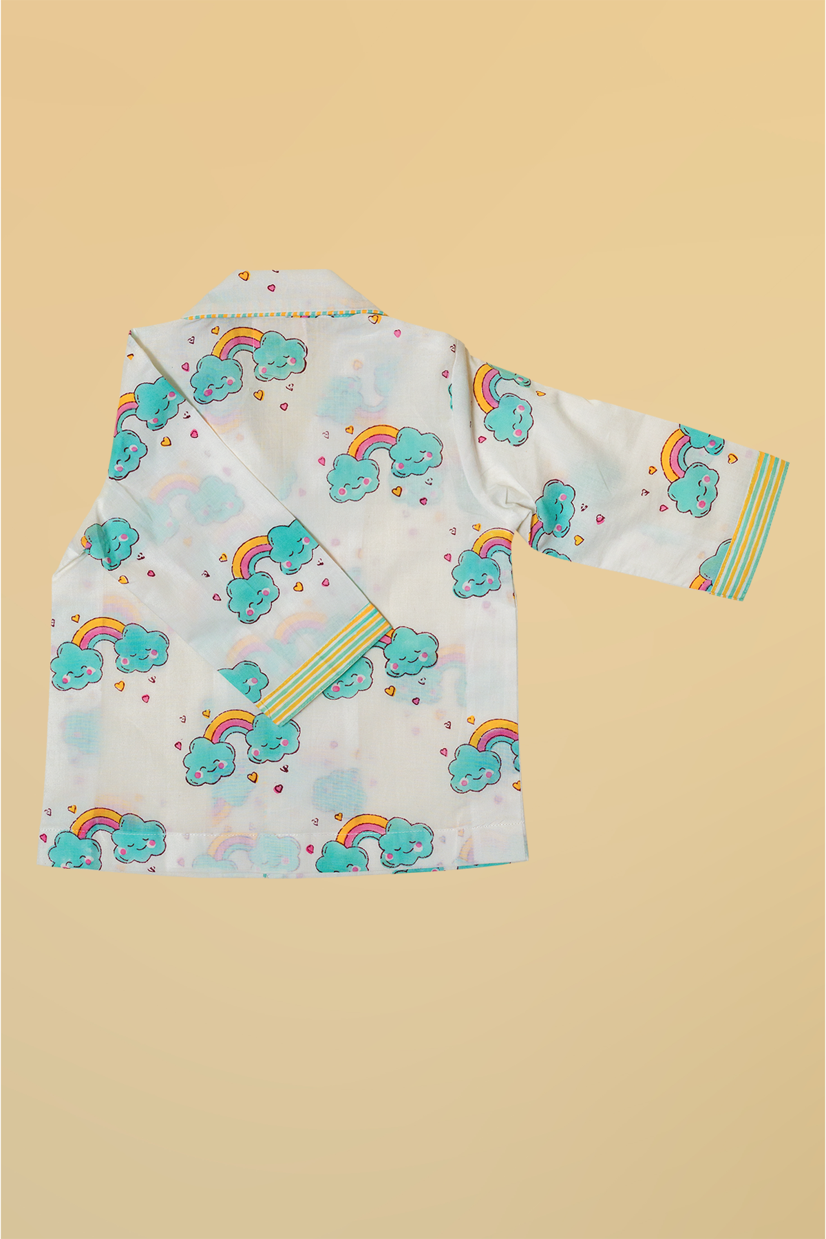 Blue & Pink Clouds Kids Night Suit