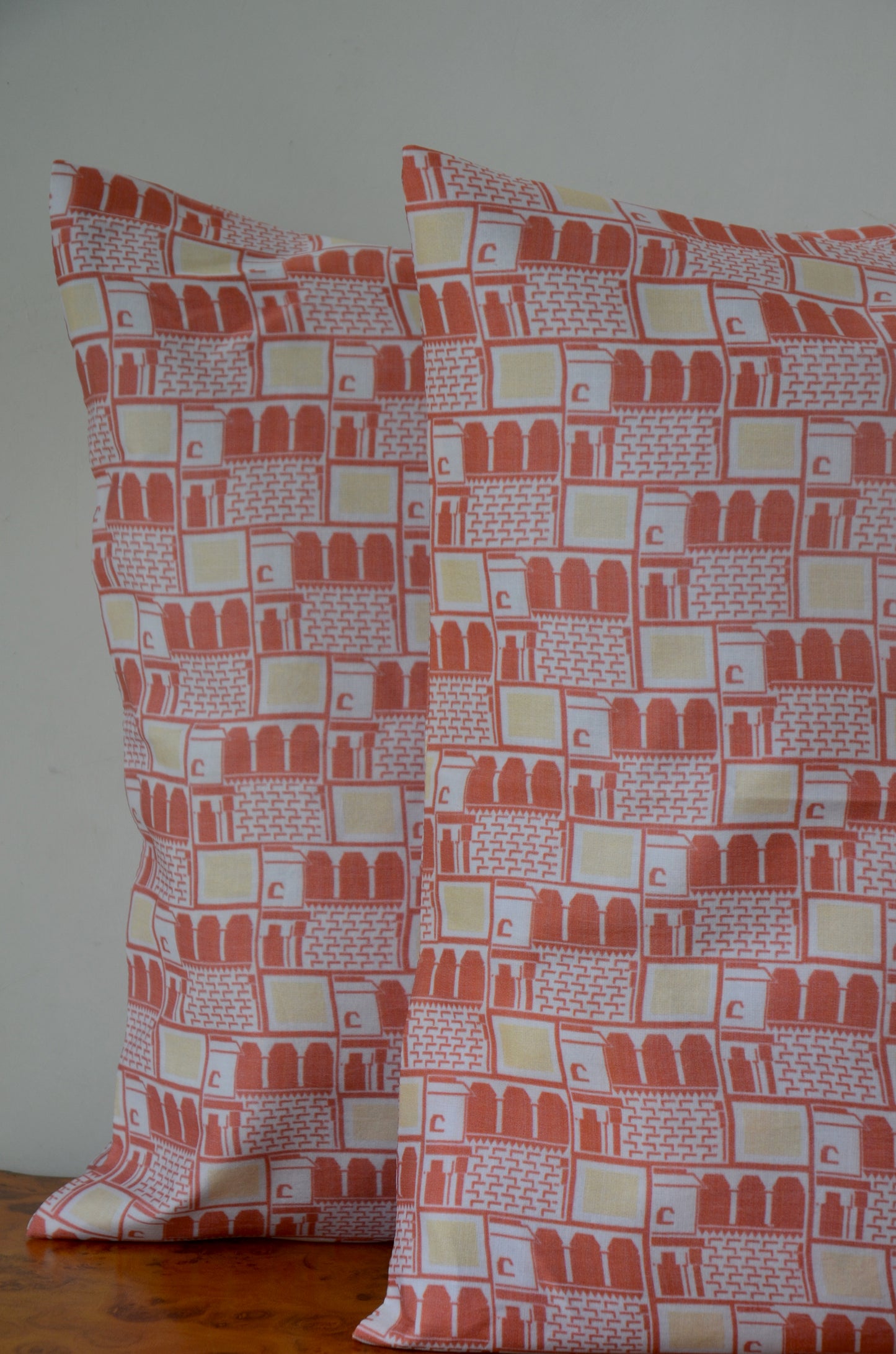 Pink City Cotton Cushion Cover