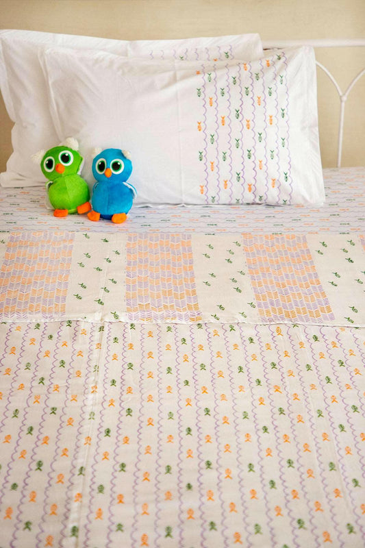 Coral and Green Fish Kids Cotton Dohar