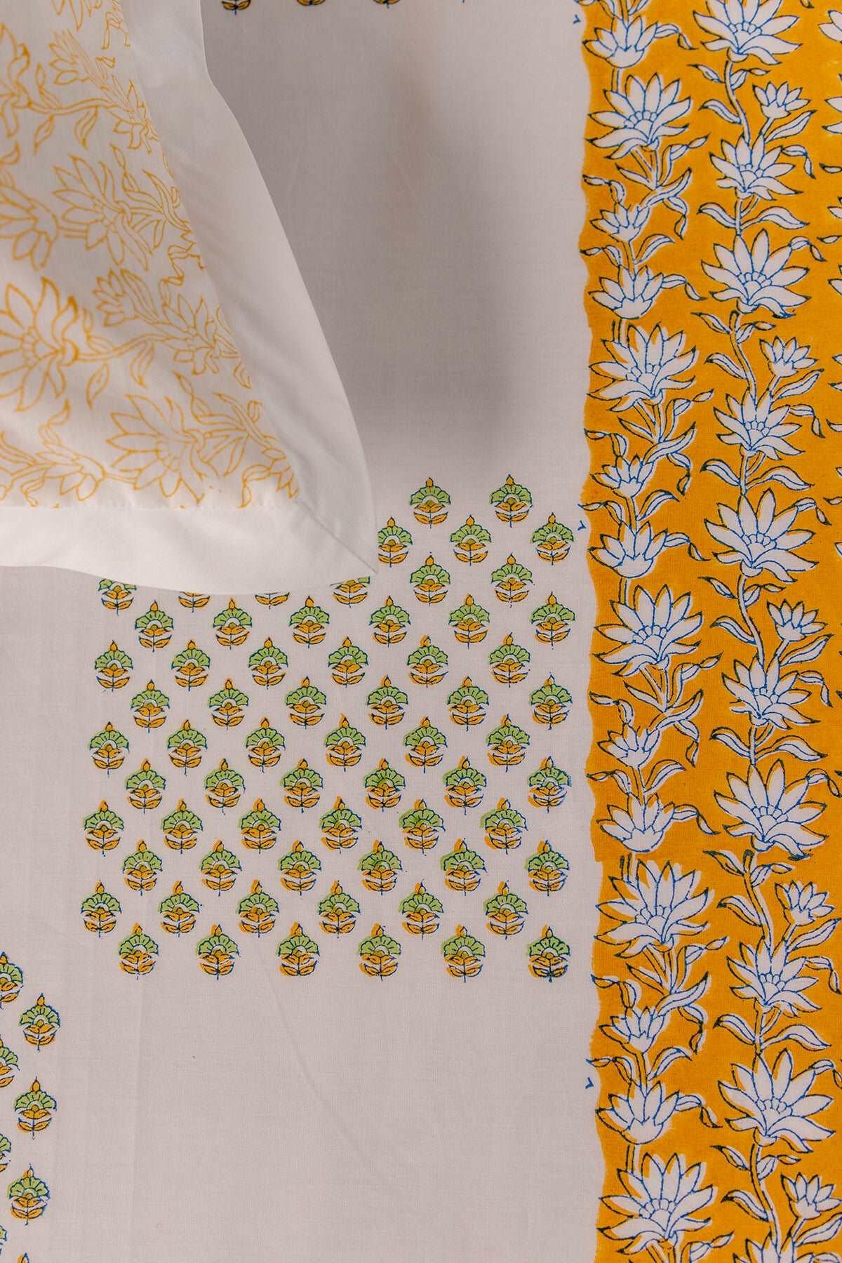 Golden Lime Magnolia Bedsheet