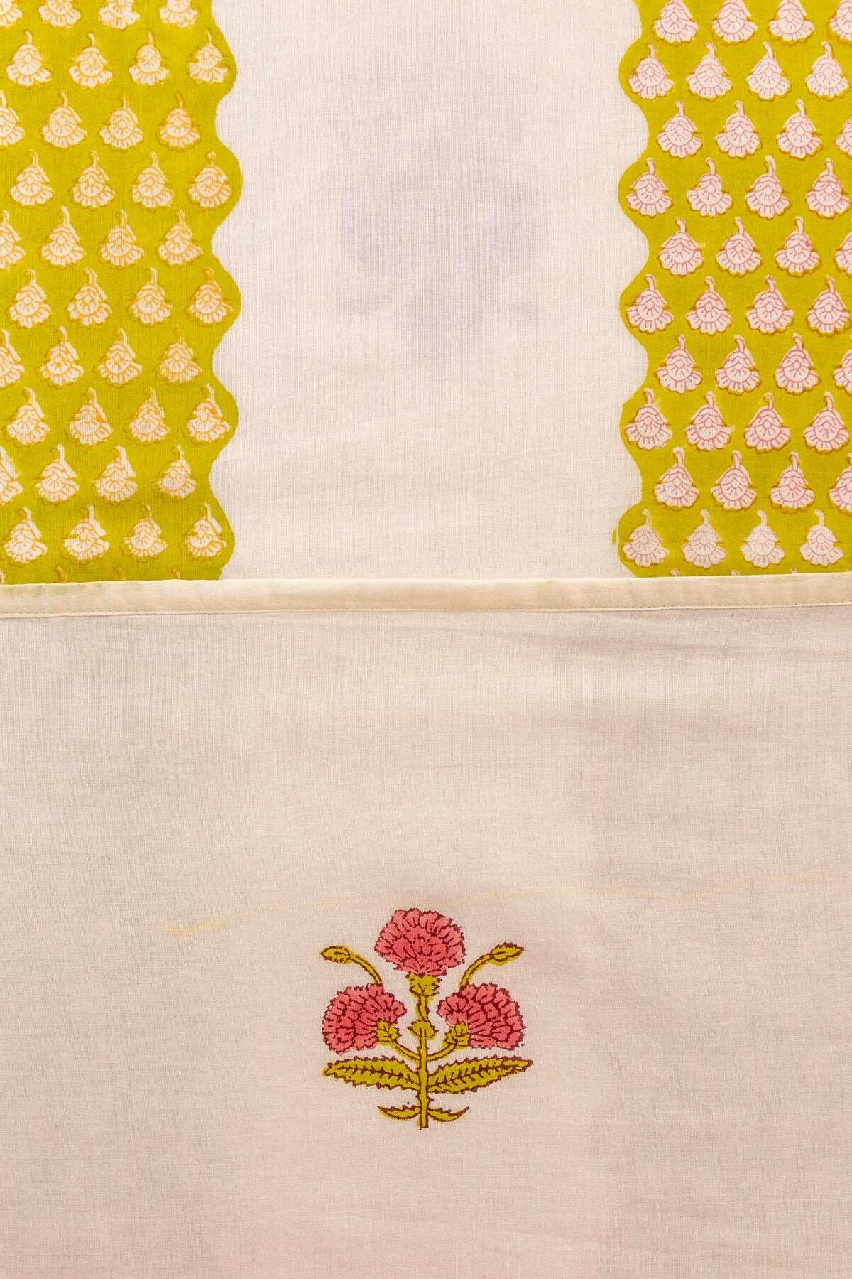 Bubblegum & Lime Carnation Cotton Dohar