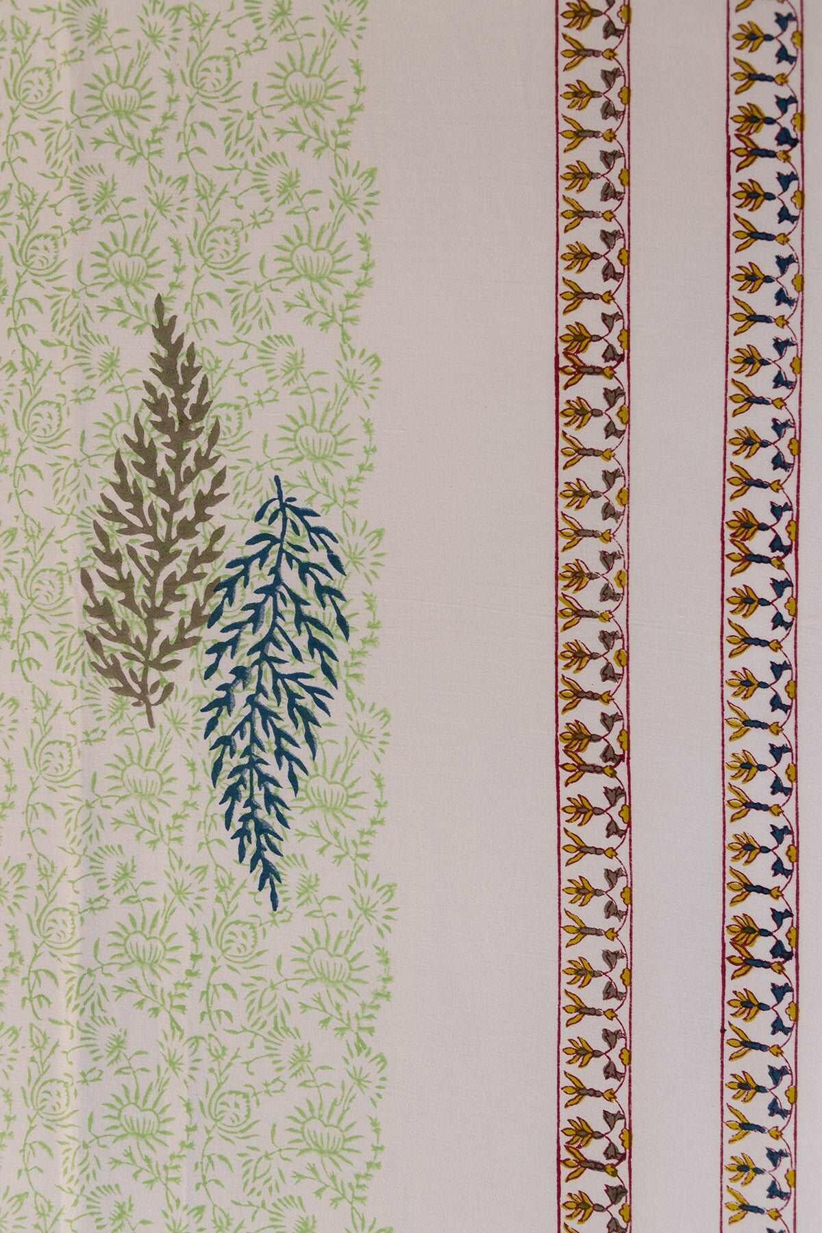 Jade & Space Blue Leaf Bedsheet