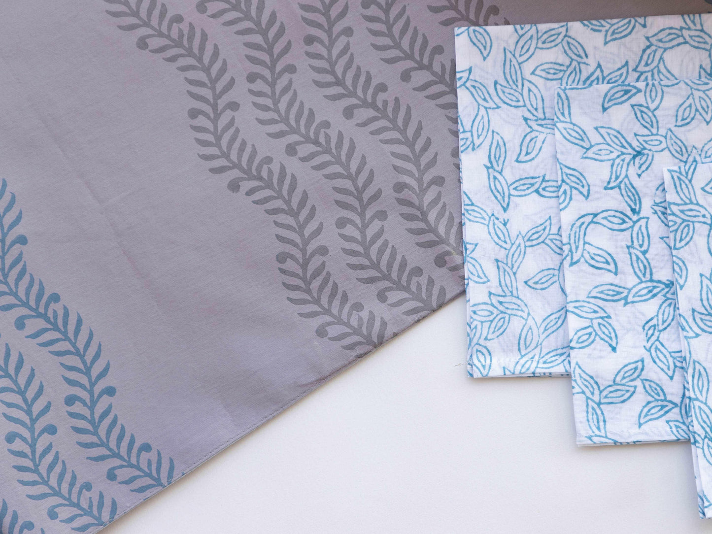 Grey Chevron Table Set