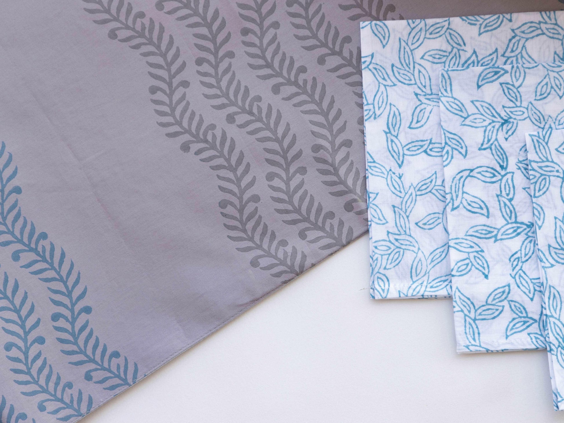 Grey Chevron Table Set