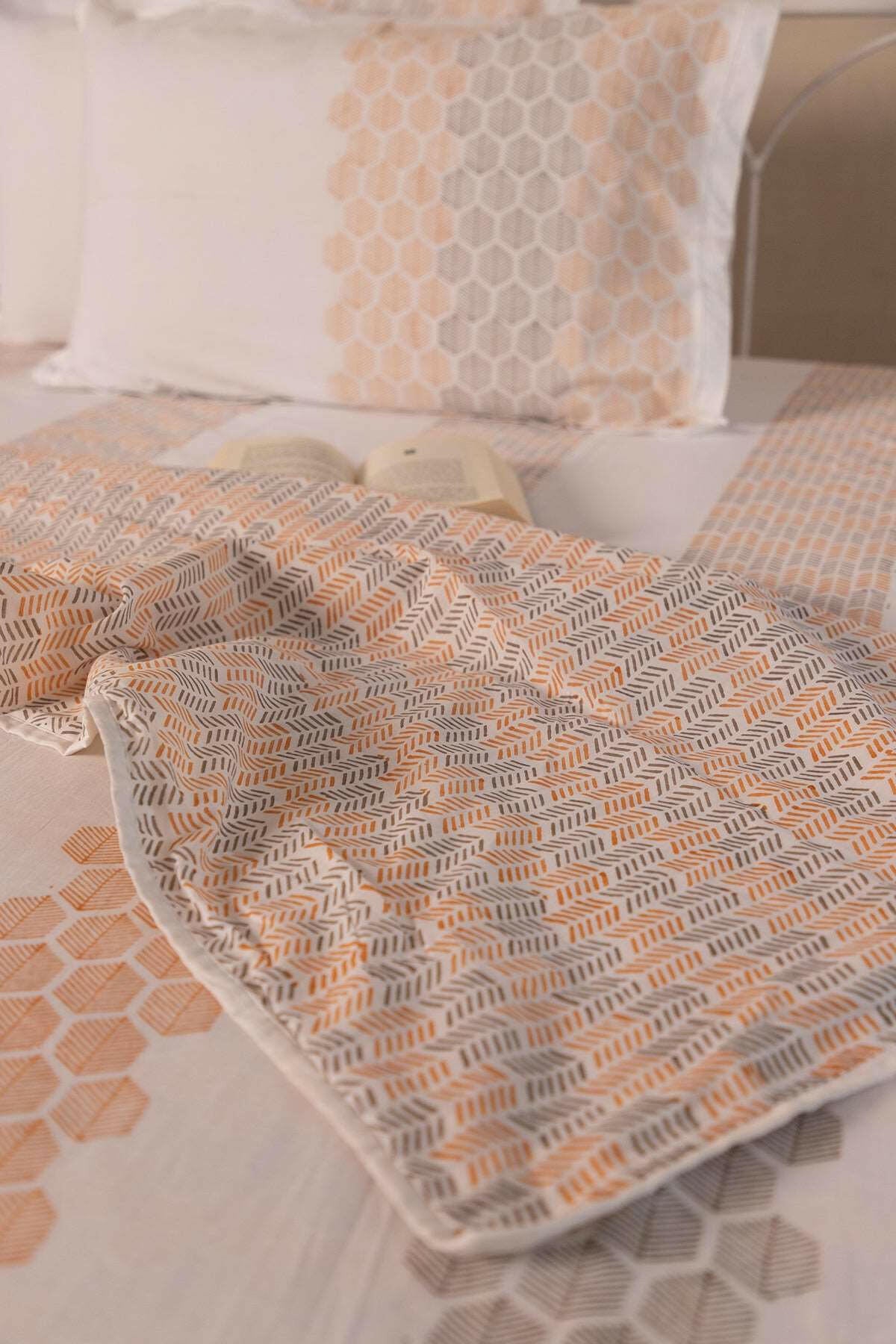 Honey & Gray Monochrome Cotton Dohar