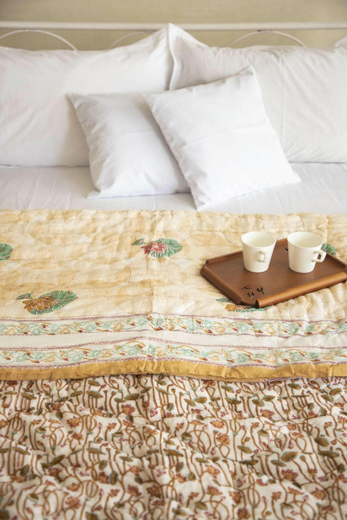 Golden Lotus Pond Quilt