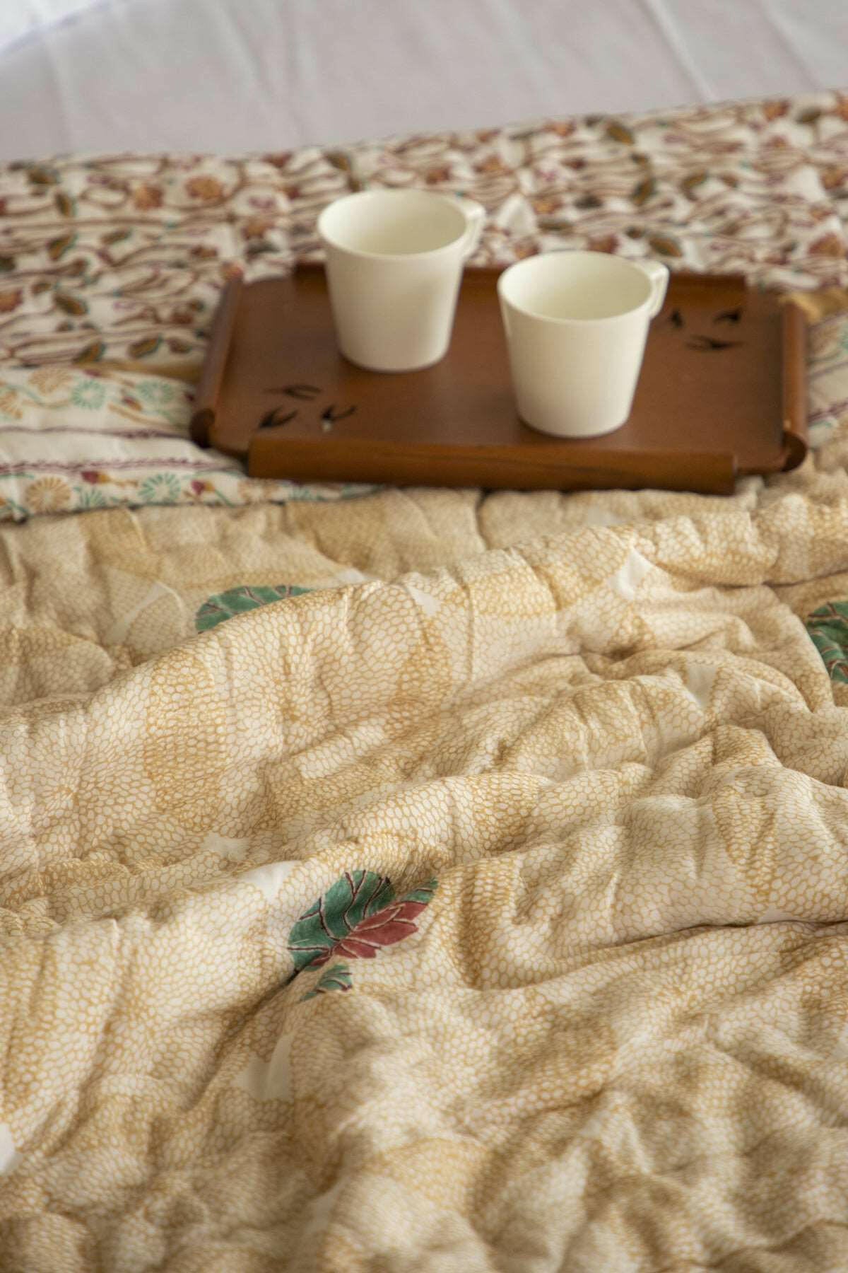 Golden Lotus Pond Quilt