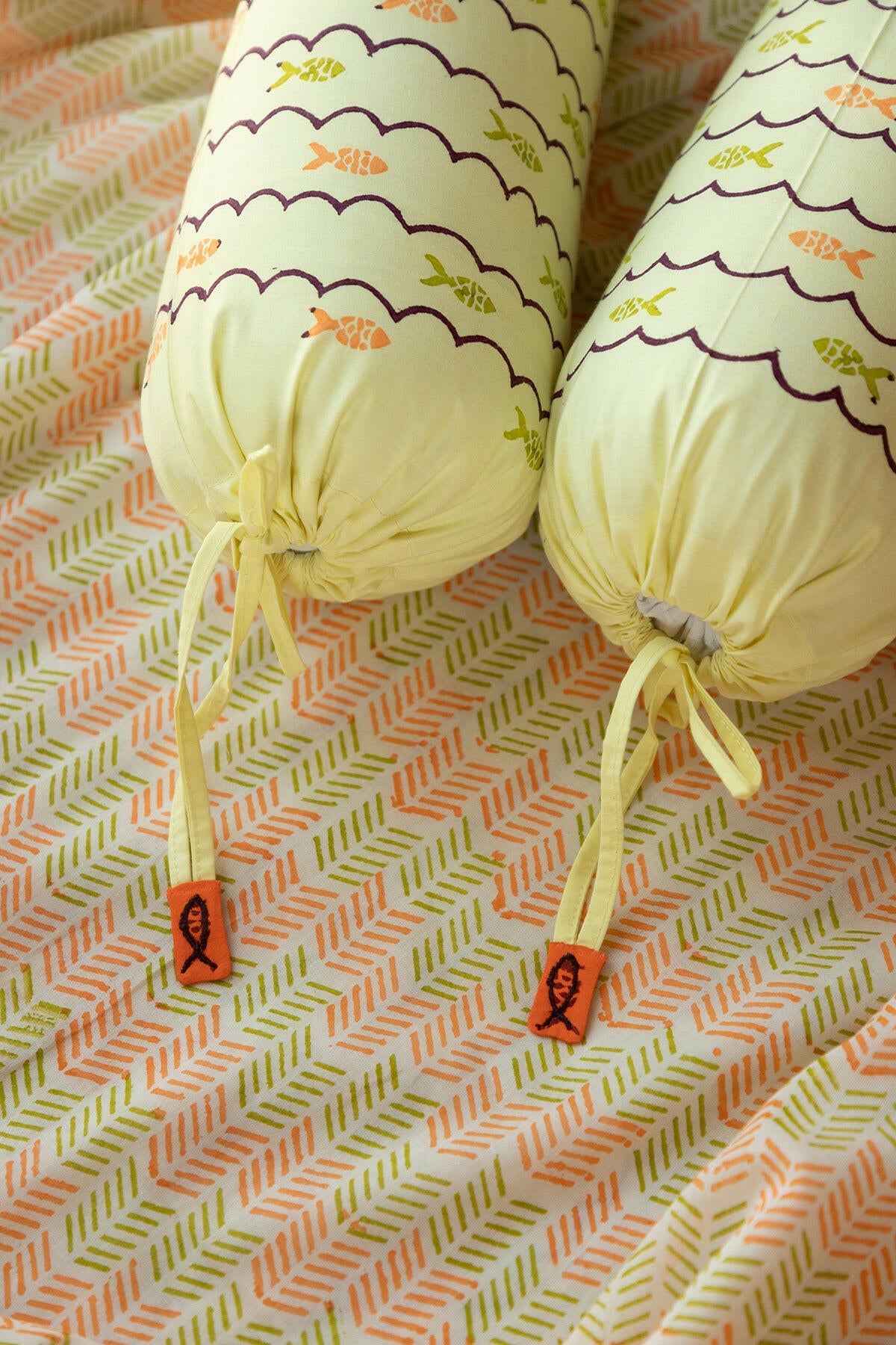 Yellow Fish Cot Set
