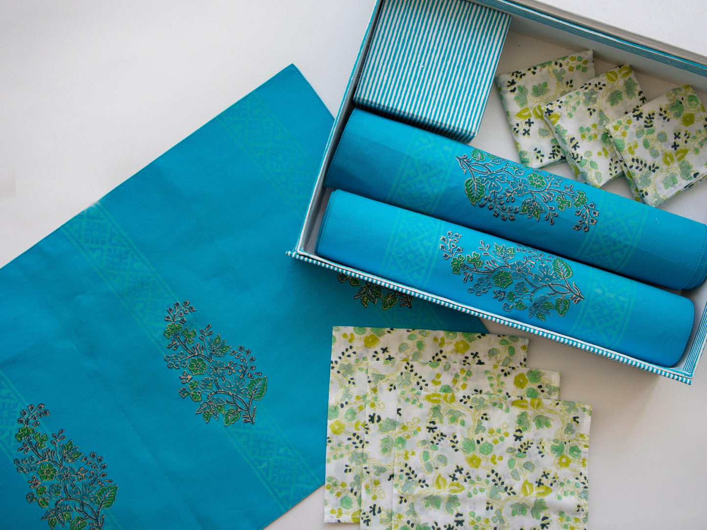 Twilight Blue Cotton Table Mats