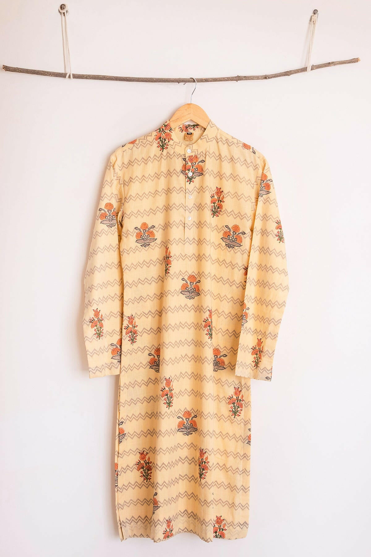 Pastel Yellow Men's Kurta