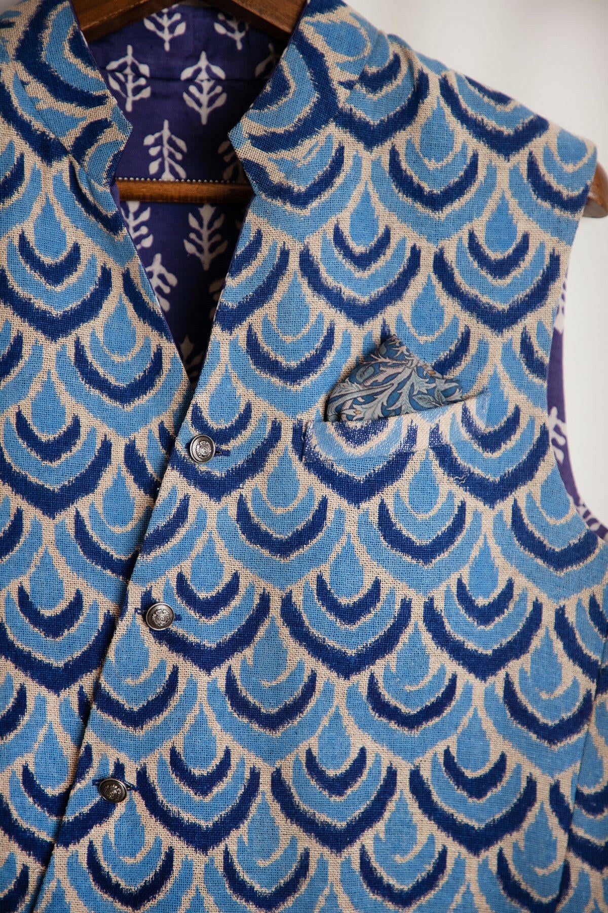 Navy Blue Men's Bundi