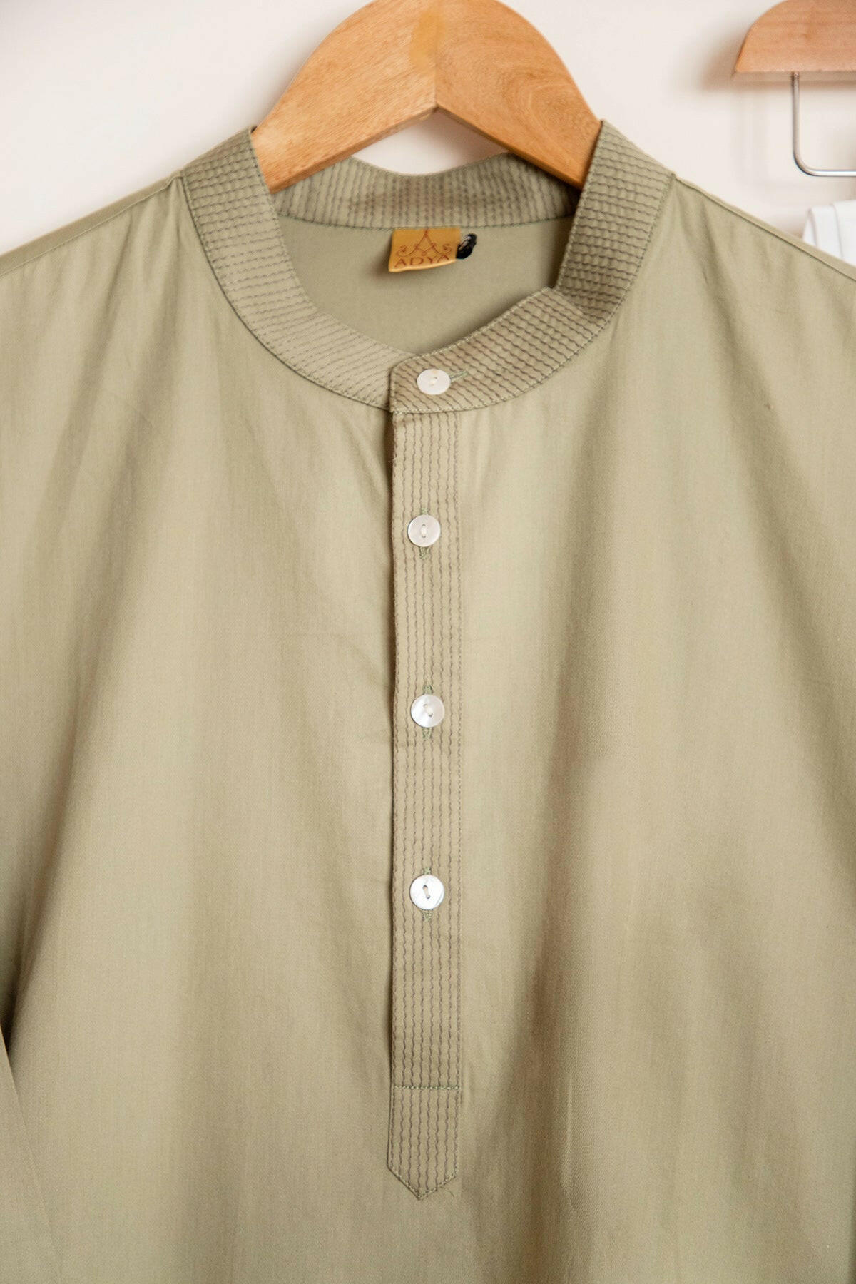 Leek Green Men's Kurta