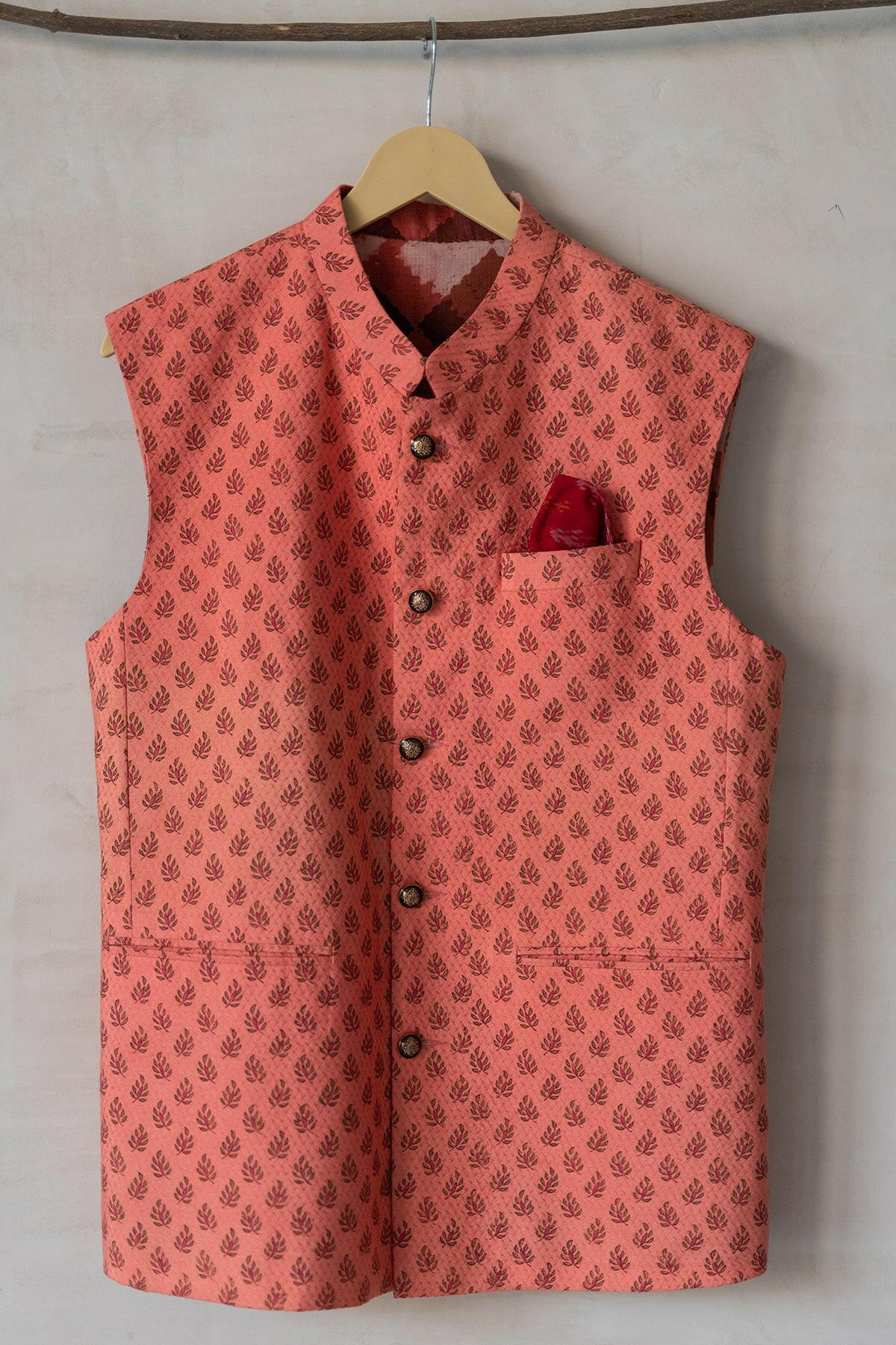 Pastel Peach Men's Bundi
