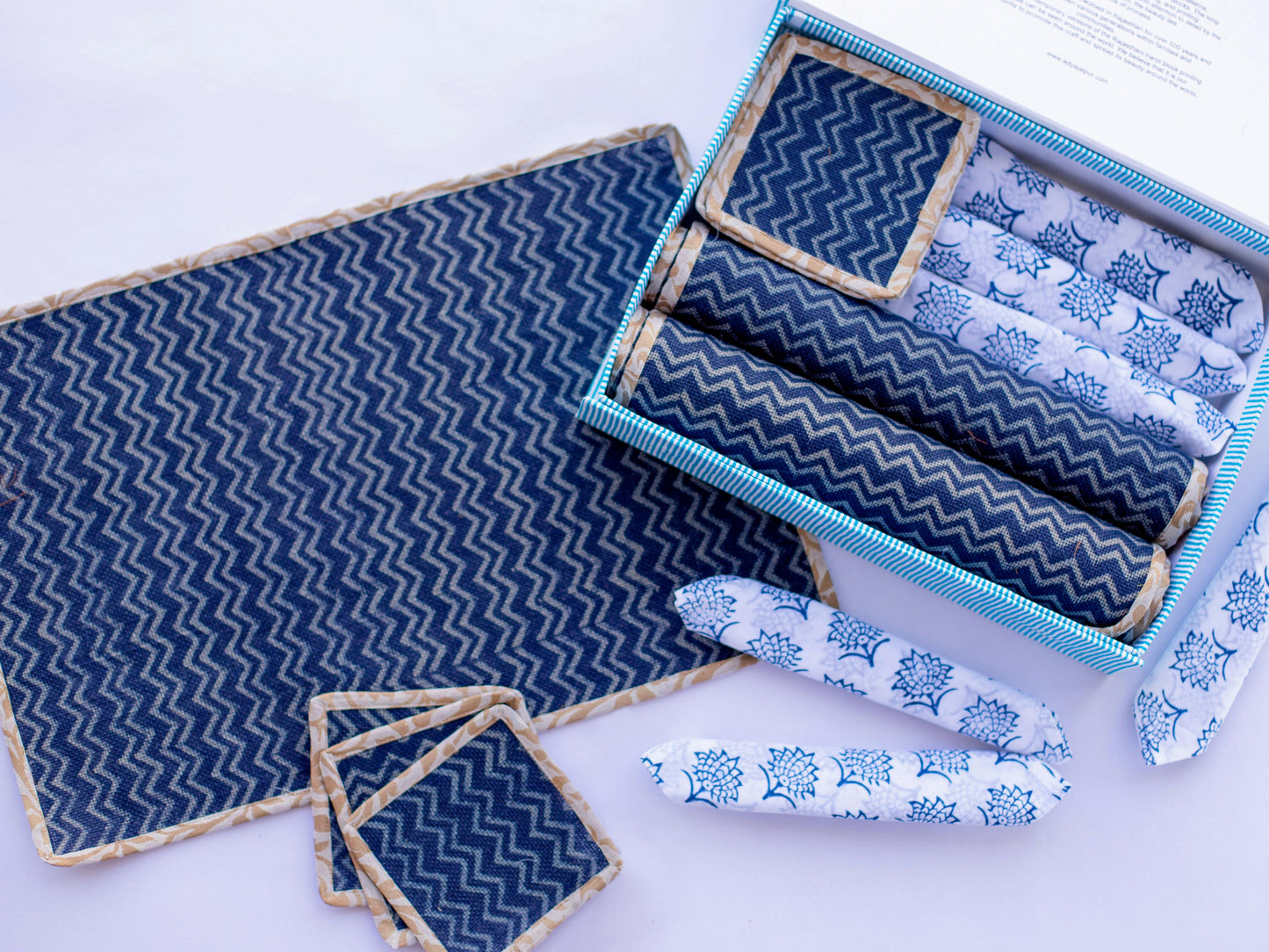 Royal Blue Jute Table Mats