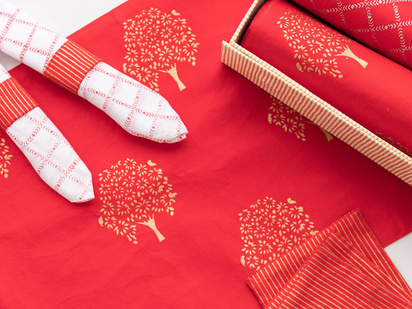 Red Tree Of Life Table Set