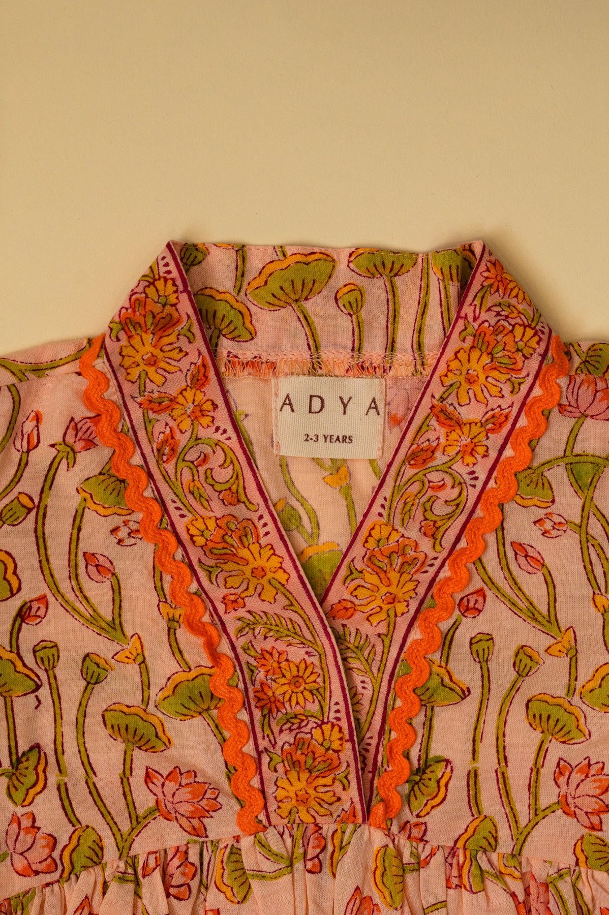 Peach Lotus Festive Co-ord Set With Tulip Pants