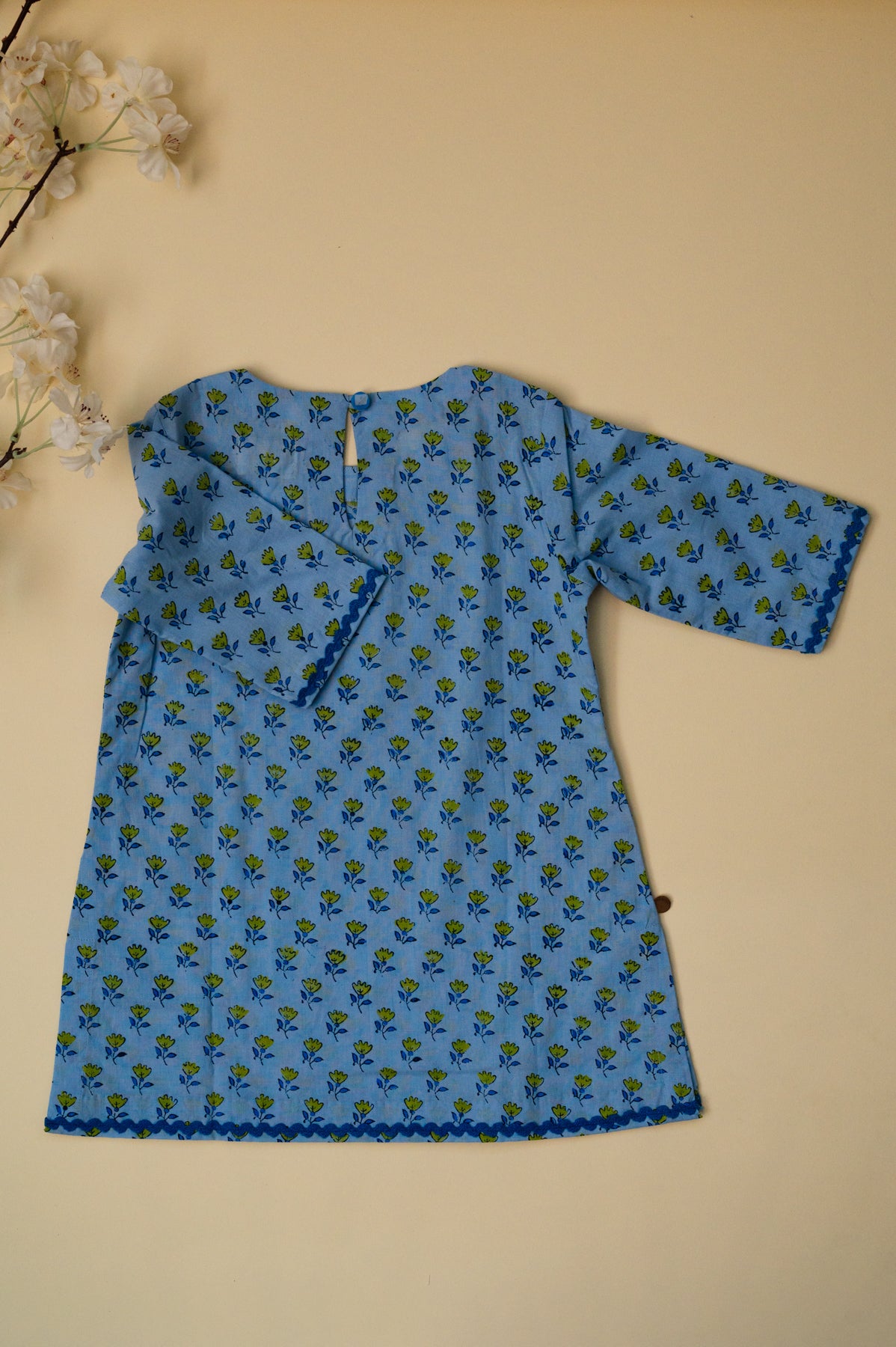 Blue Floral & Stripes Co-ord Set