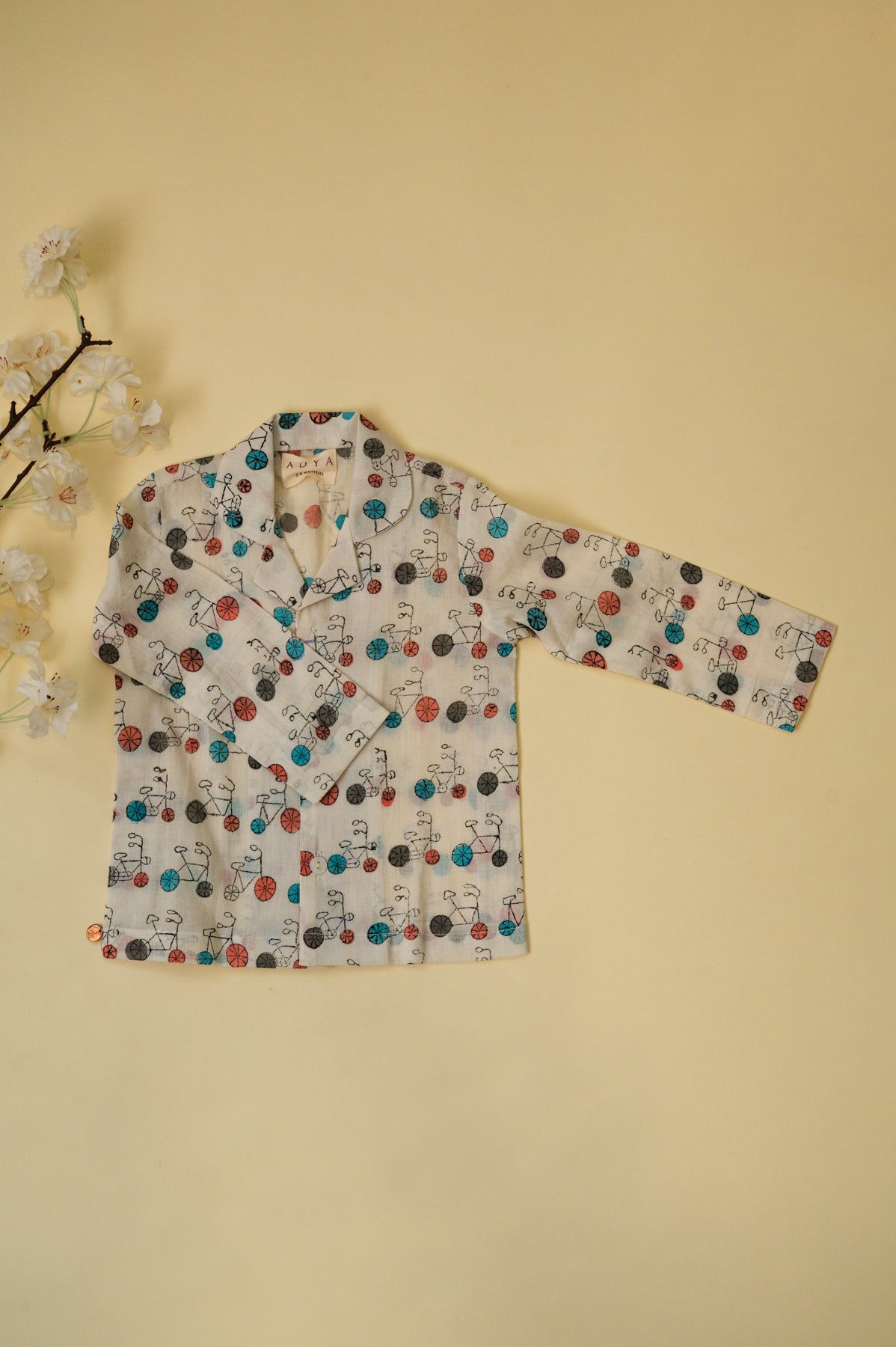 White Bicycle Kids Night Suit