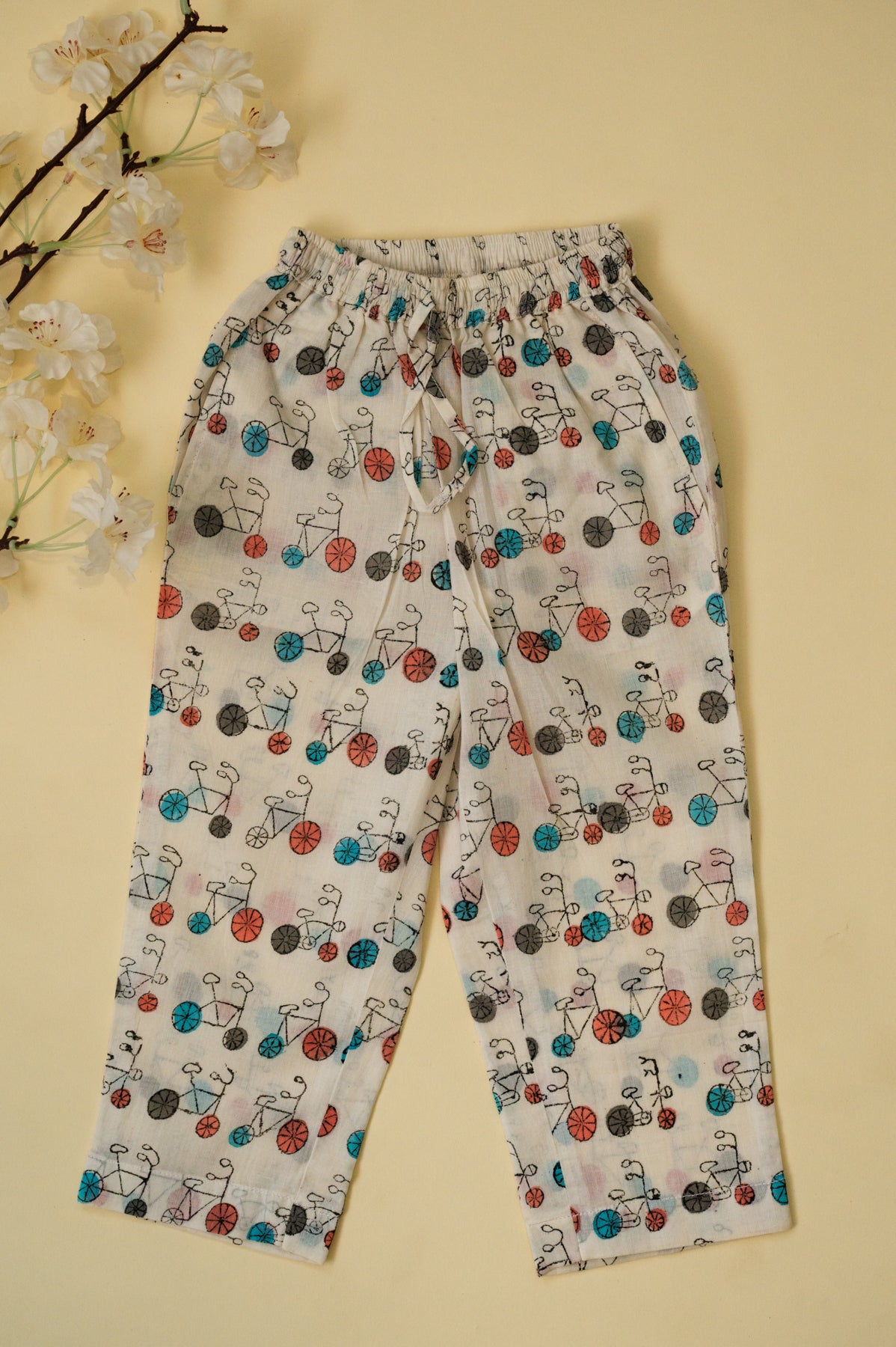 White Bicycle Kids Night Suit