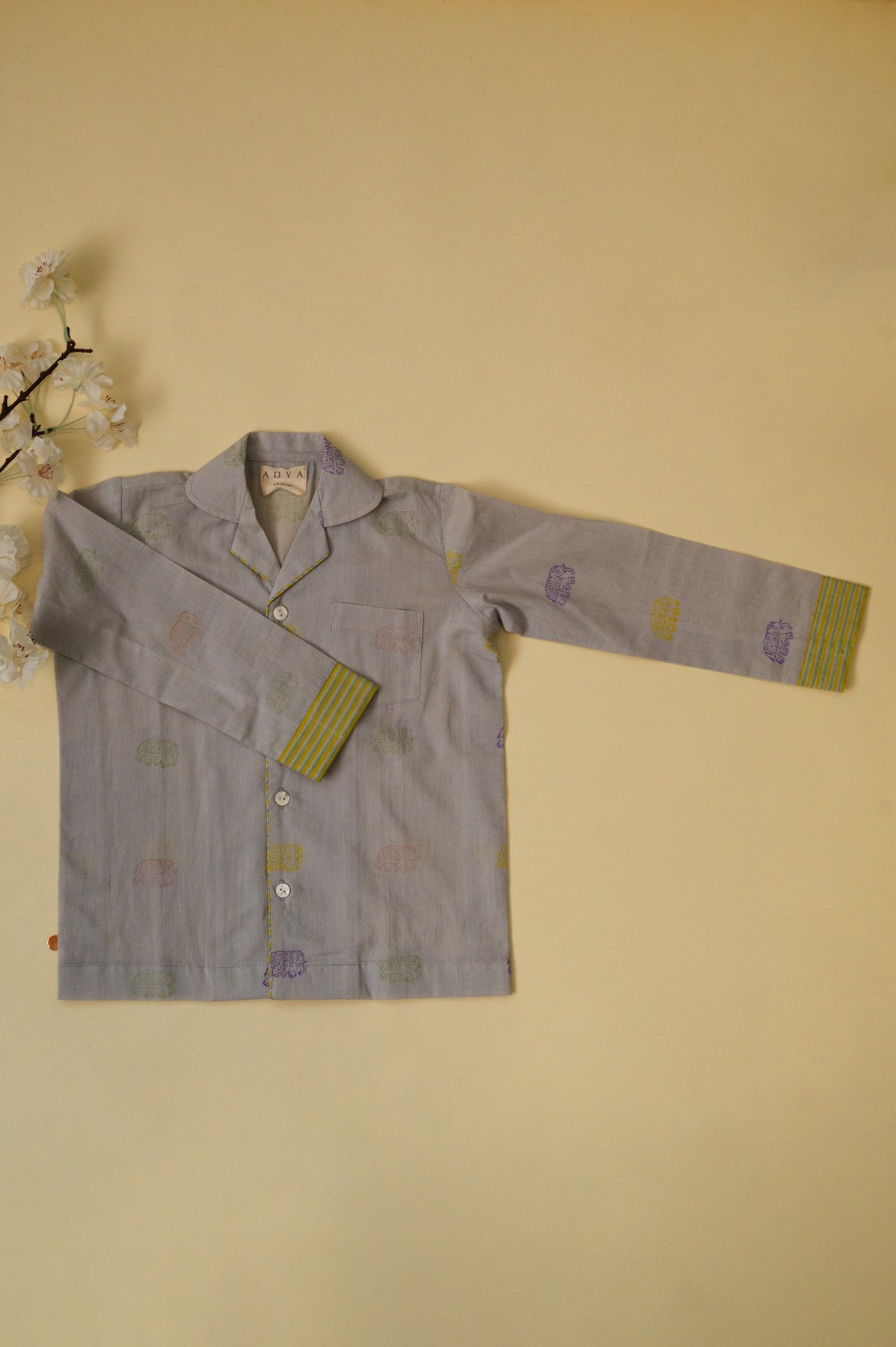 Grey Elephant Kids Night Suit