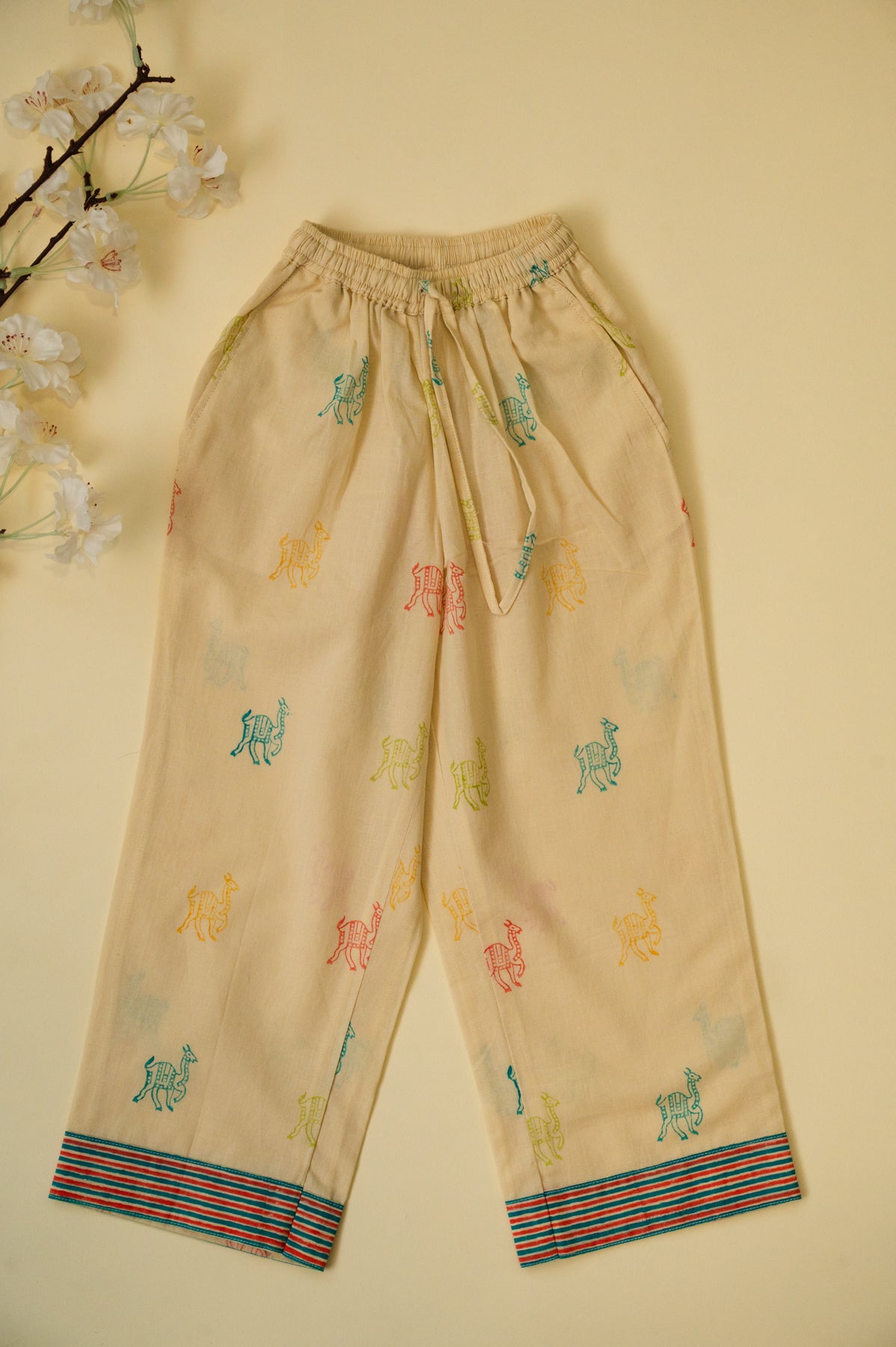 Beige Camel Kids Night Suit