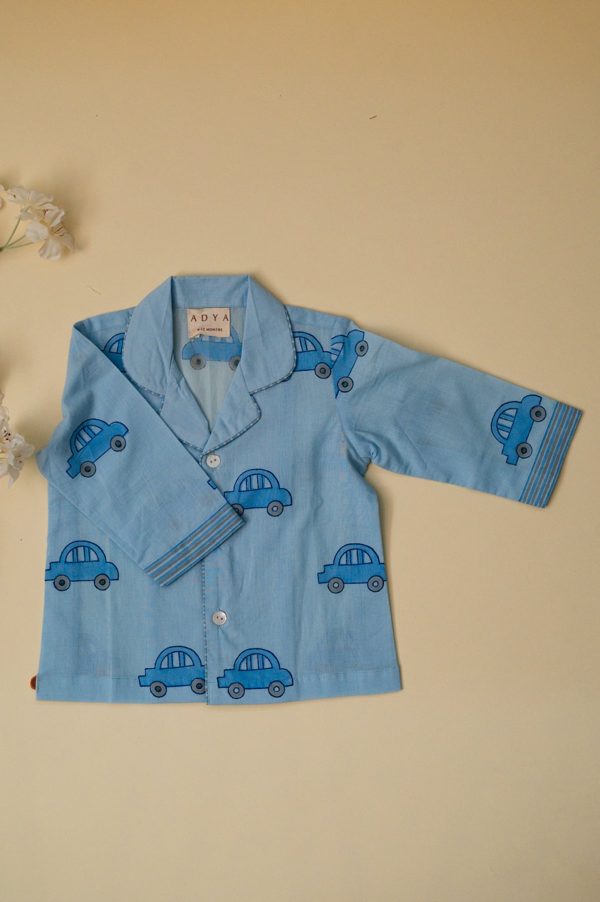 Blue Car Kids Night Suit