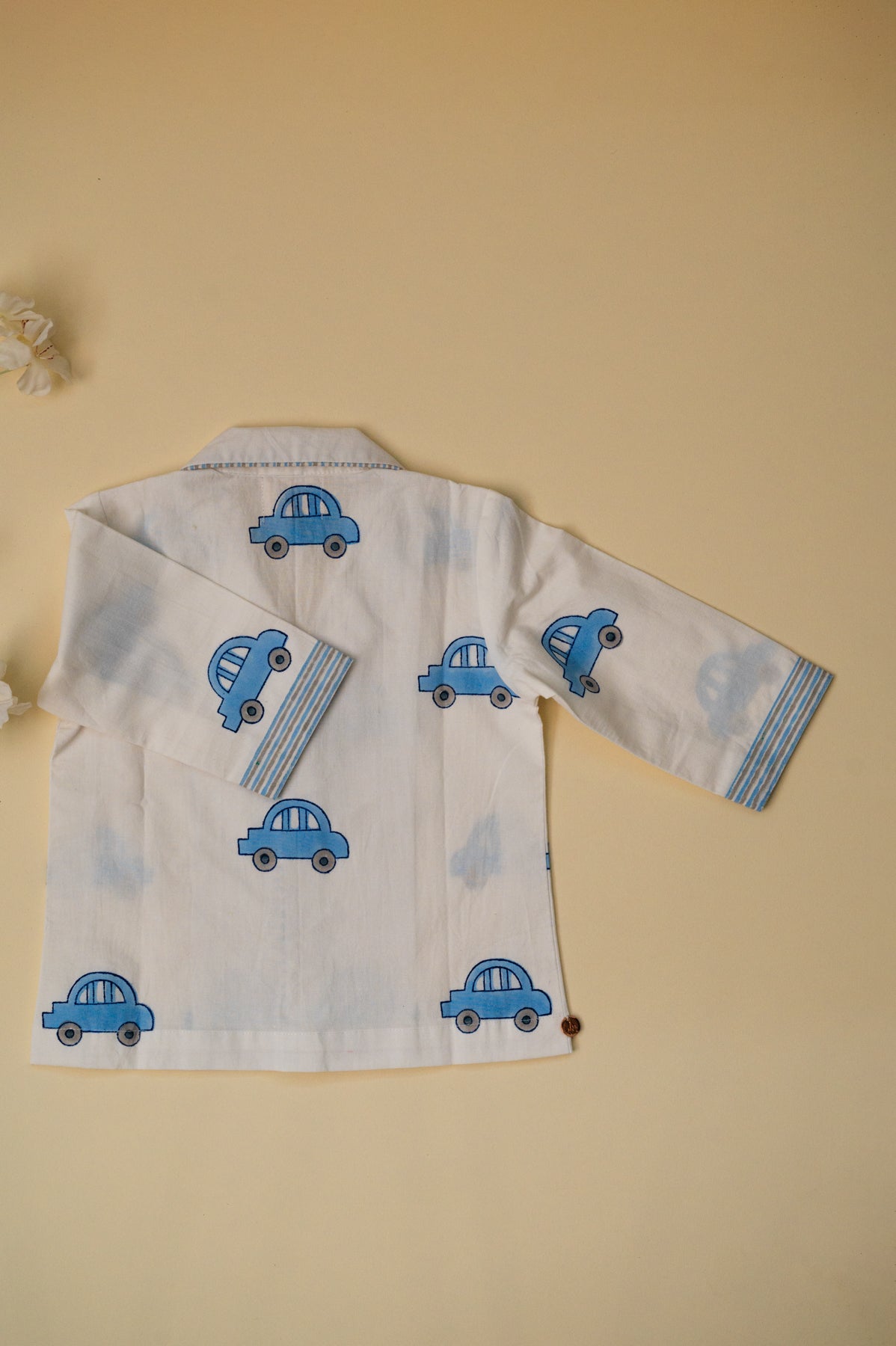 White Car Kids Night Suit