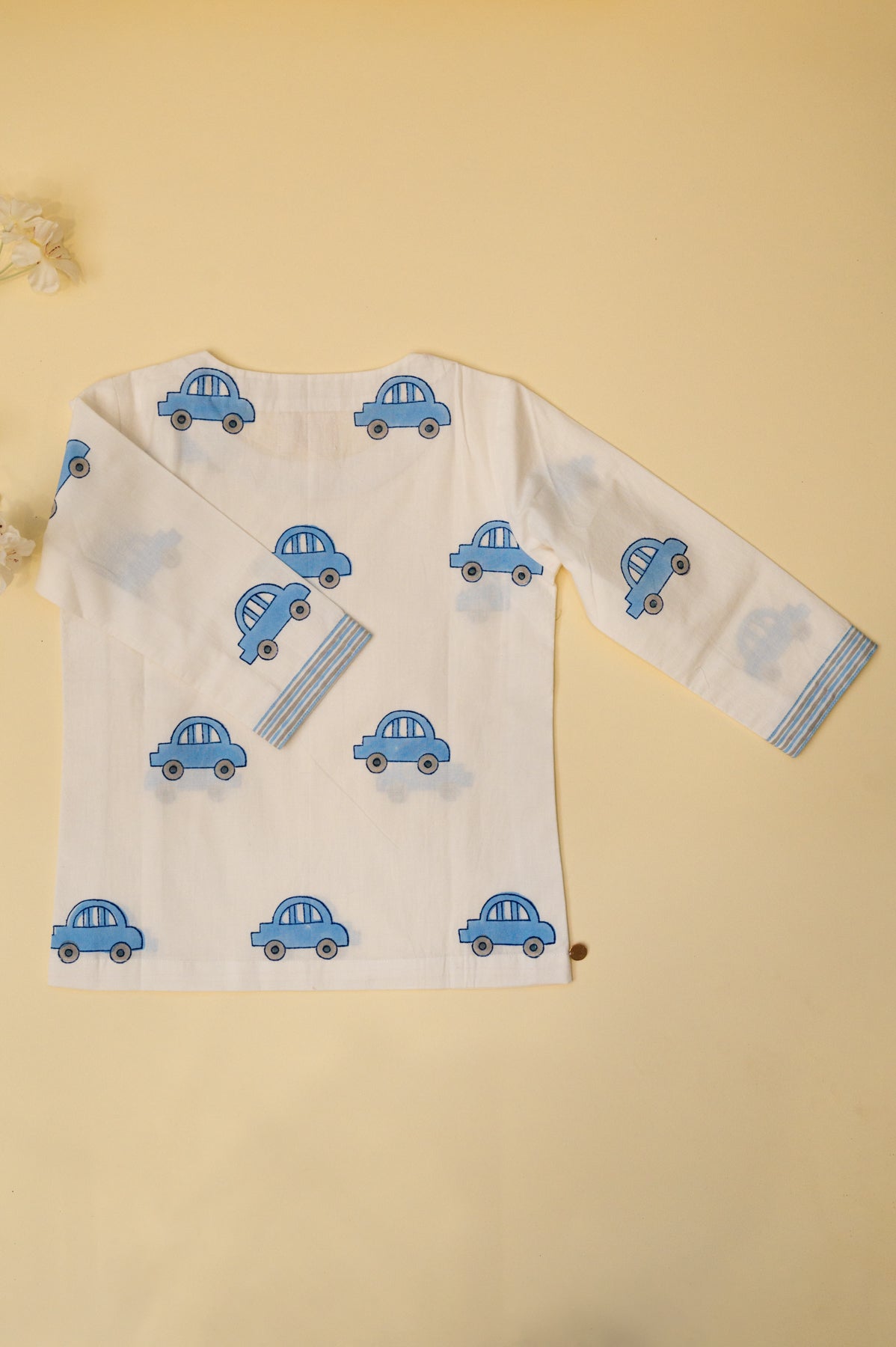 White Car Kids Night Suit