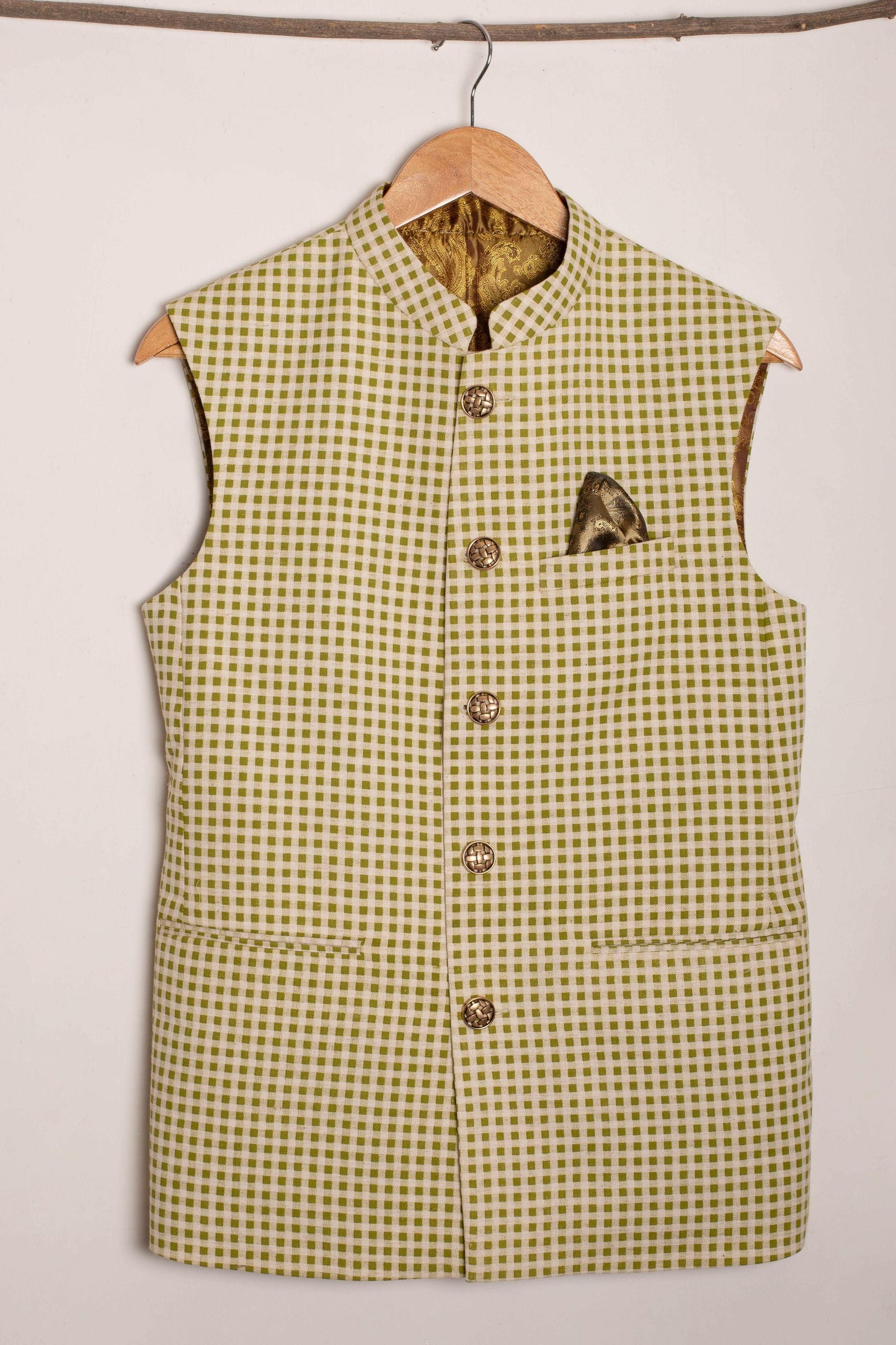 Go Green Checks Men's Bundi