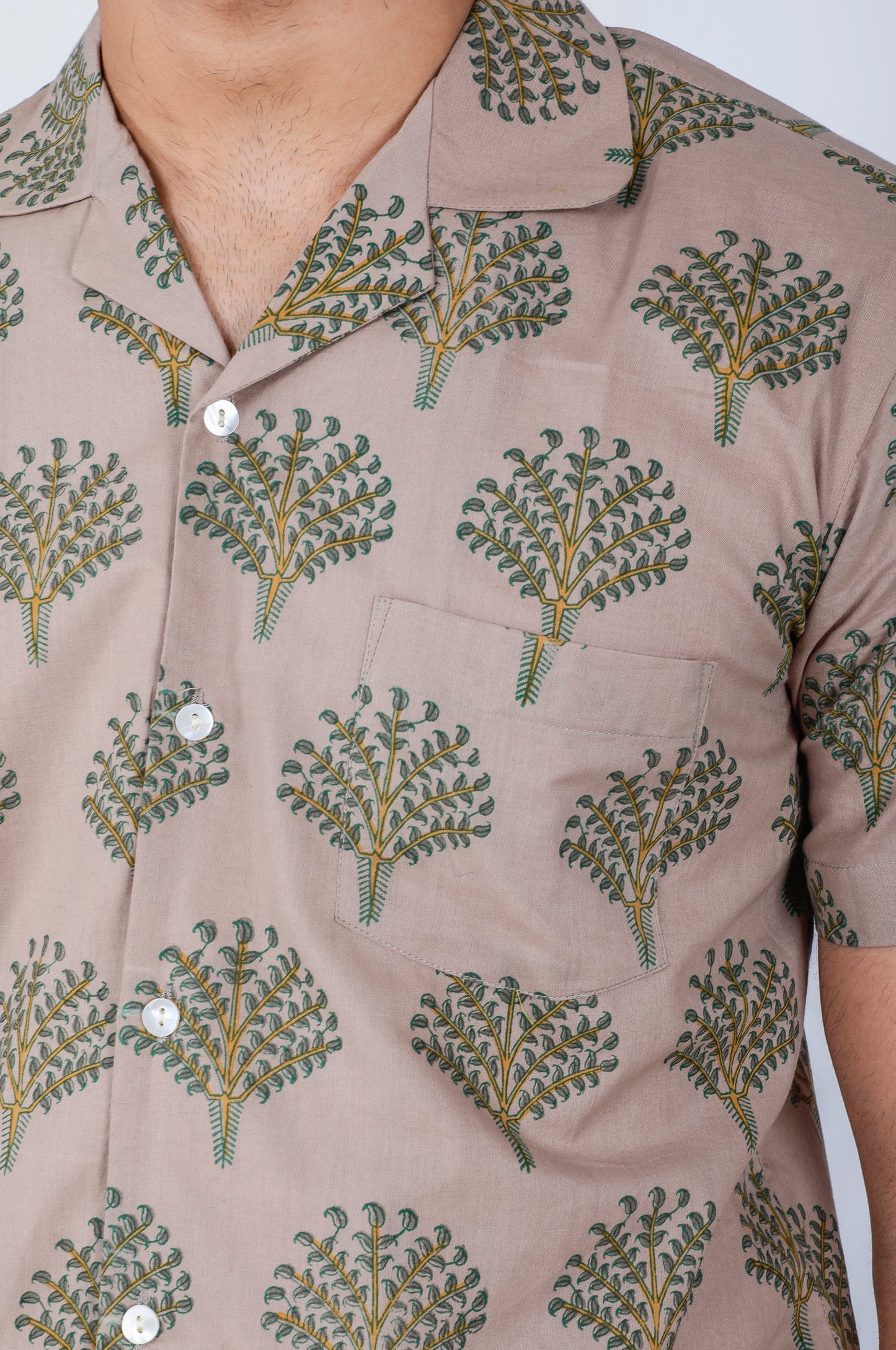 Brown Palm Tree Men's Night Suit