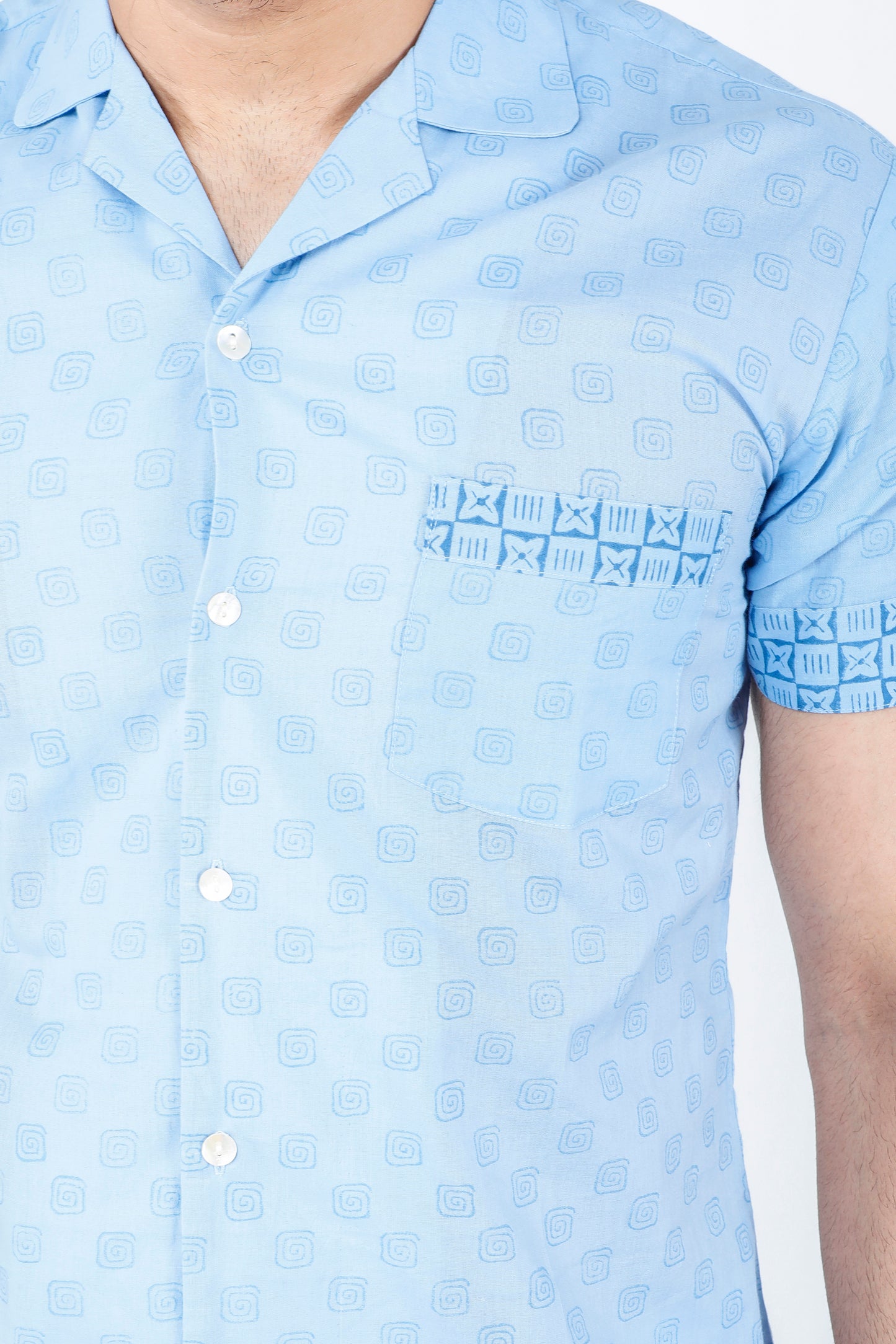 Pewter Blue Men's Night Suit