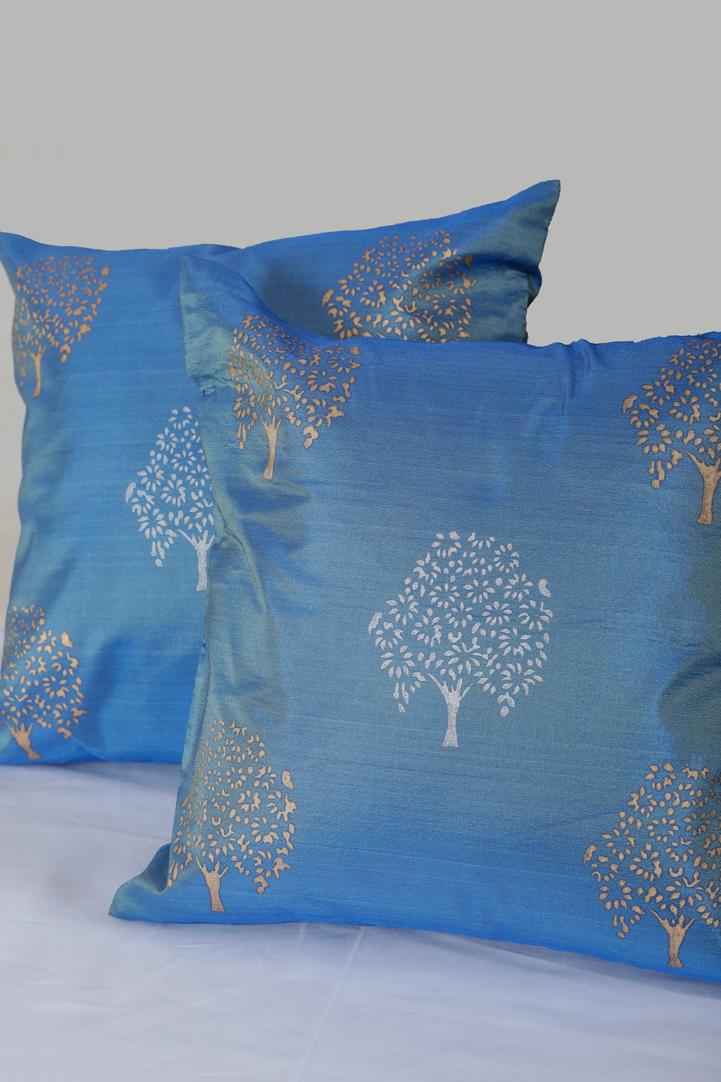 Midnight Blue Tree Cushion Cover