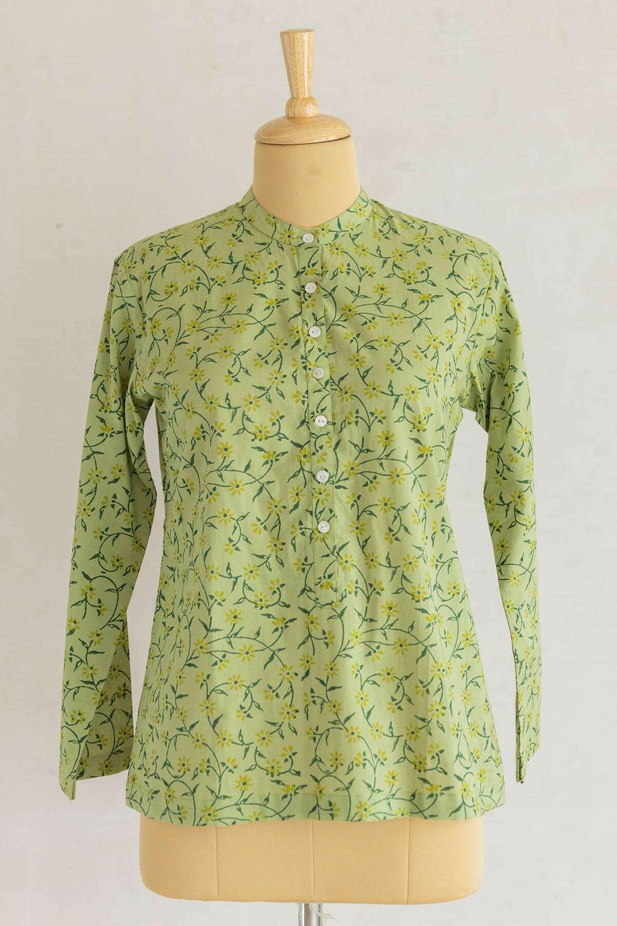 Fern Block Print Shirt