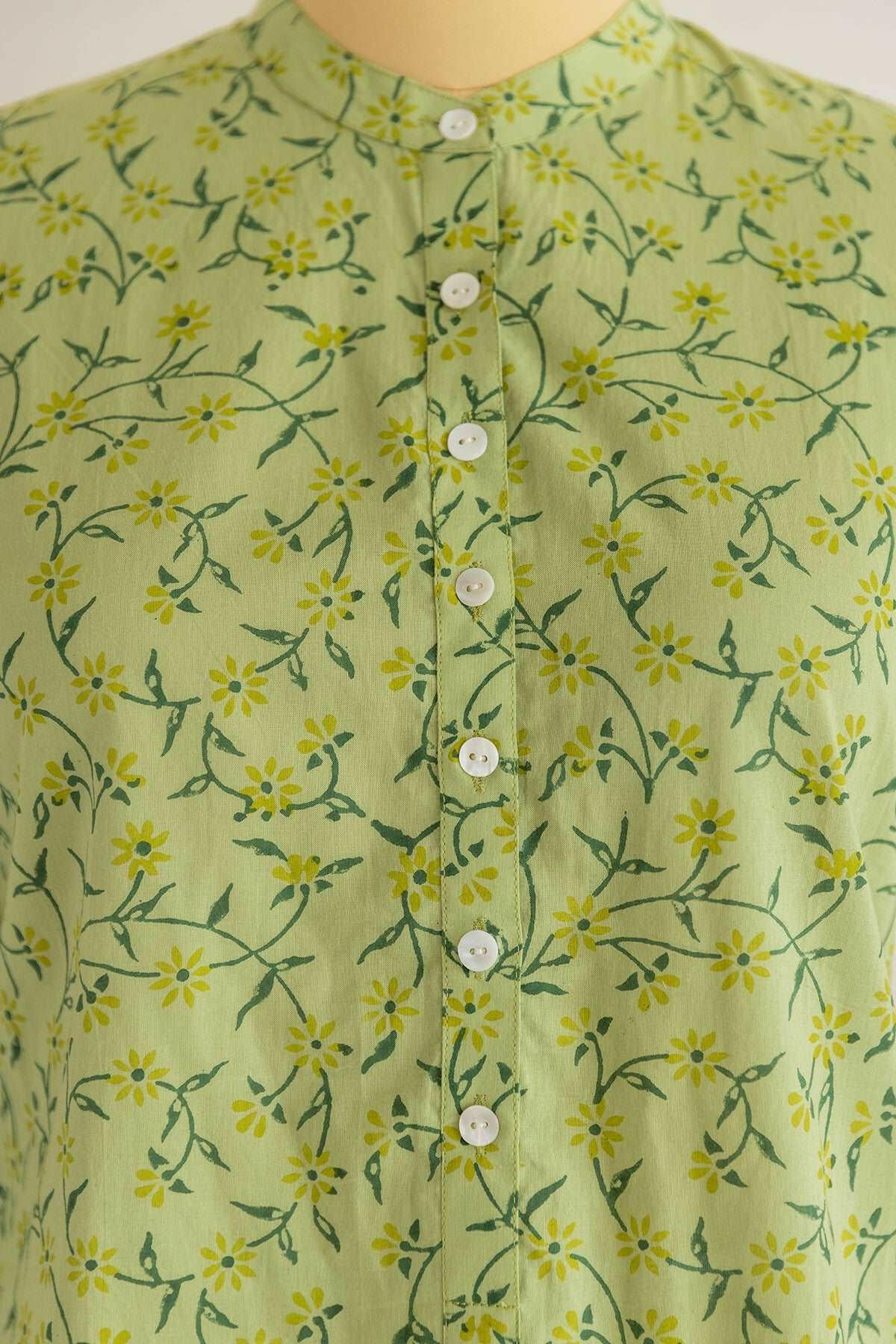 Fern Block Print Shirt