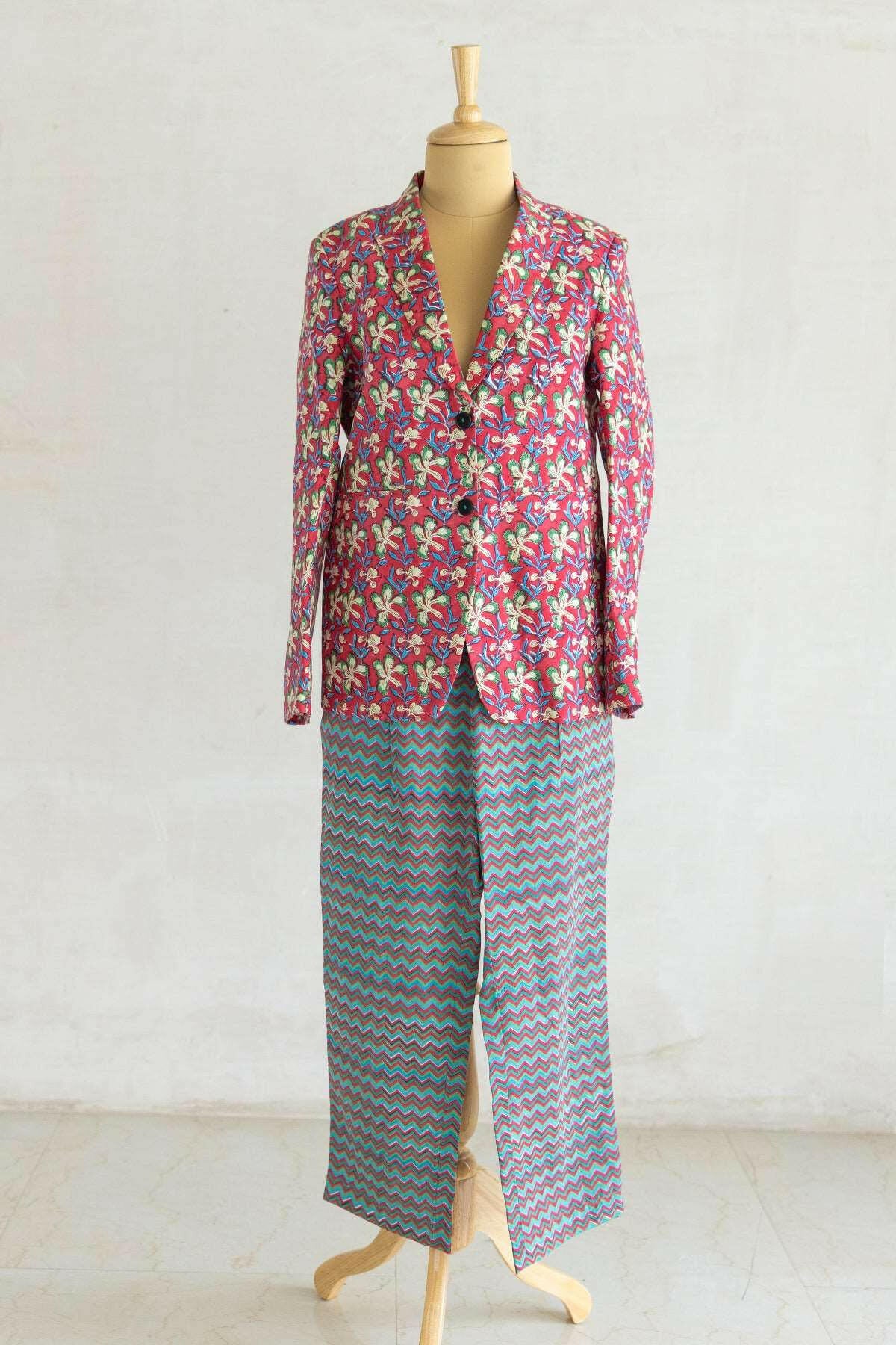 Cherry Red Blazer Set