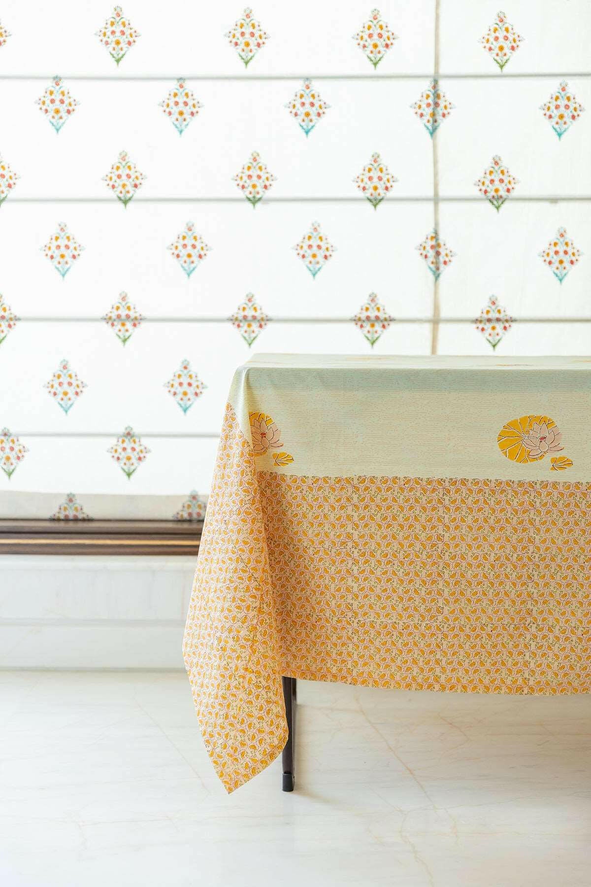 Dandelion Yellow Lotus Table Cover
