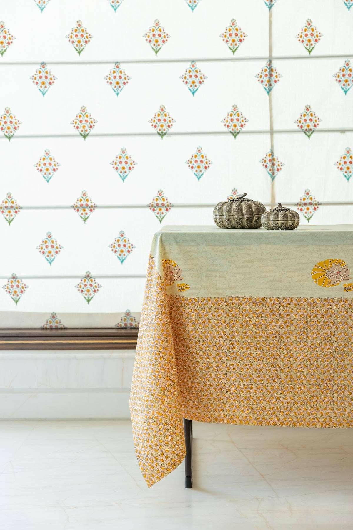 Dandelion Yellow Lotus Table Cover