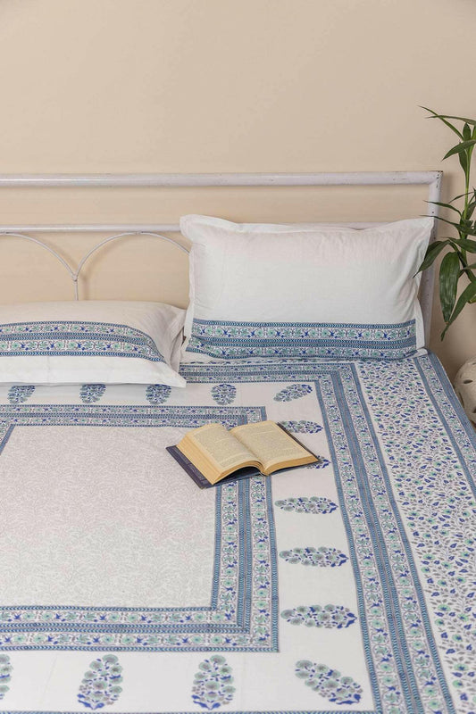 Carolina Blue Jasmine Bedsheet