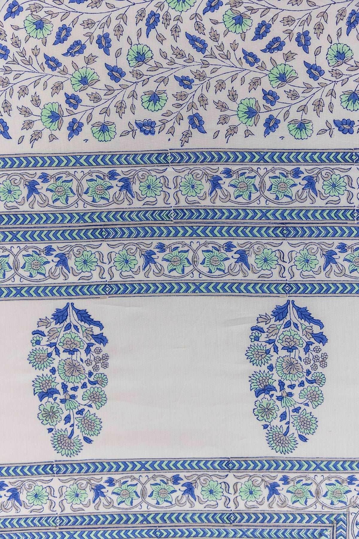 Carolina Blue Jasmine Bedsheet